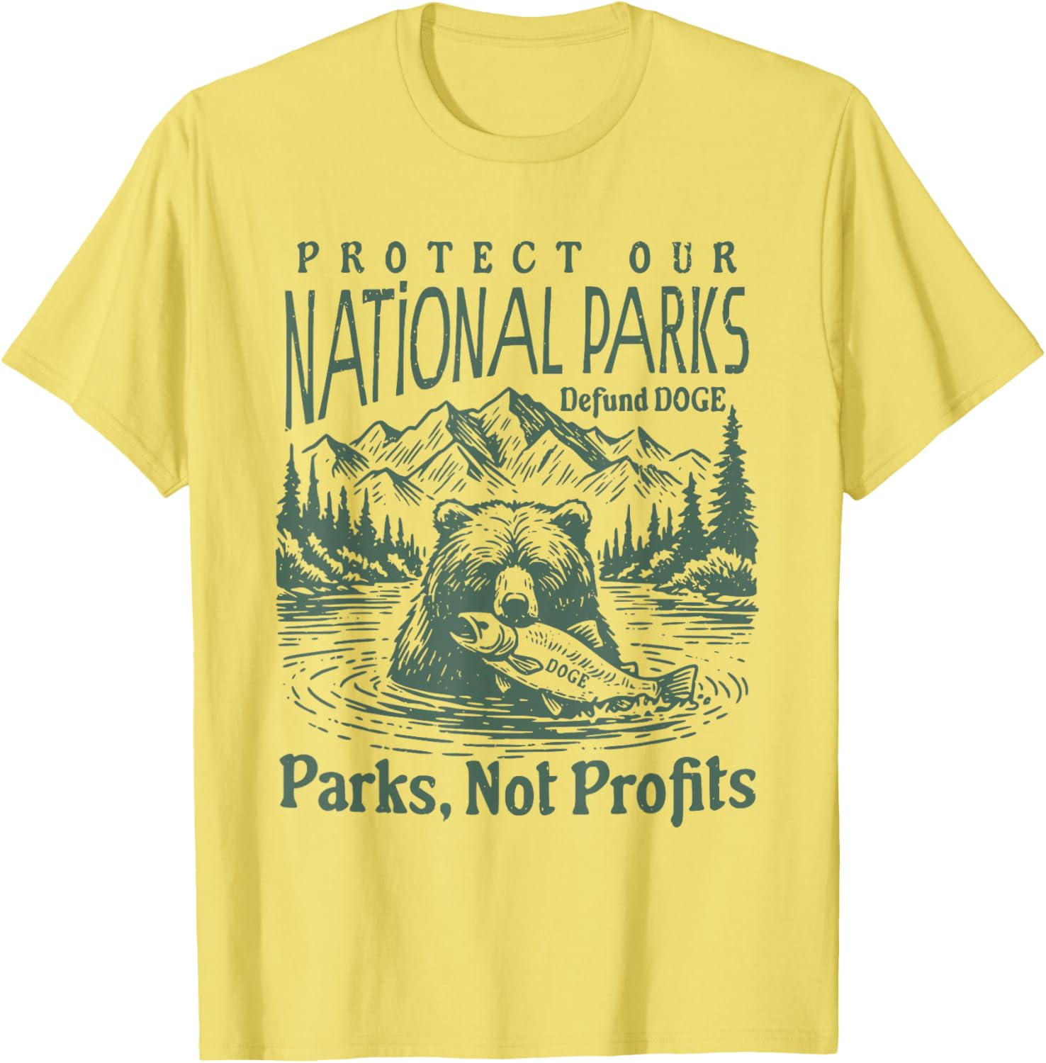 Support National Parks T-Shirt - Defund DOGE Parks Not Profits Design - 9