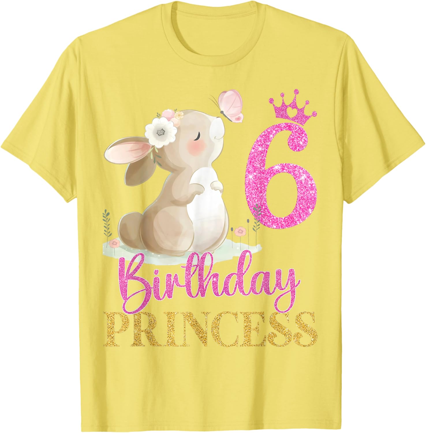 Adorable Rabbit Princess T-Shirt for 6th Birthday Girls - Perfect Gift! - 28