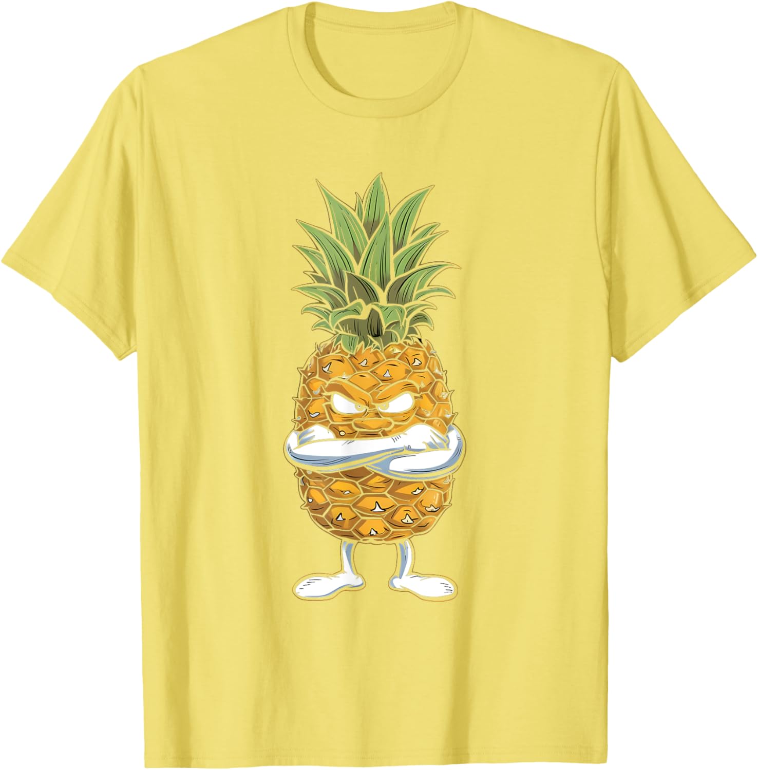 Angry Pineapple T-Shirt Fun Fruit Design for Trendy Casual Wear - 6