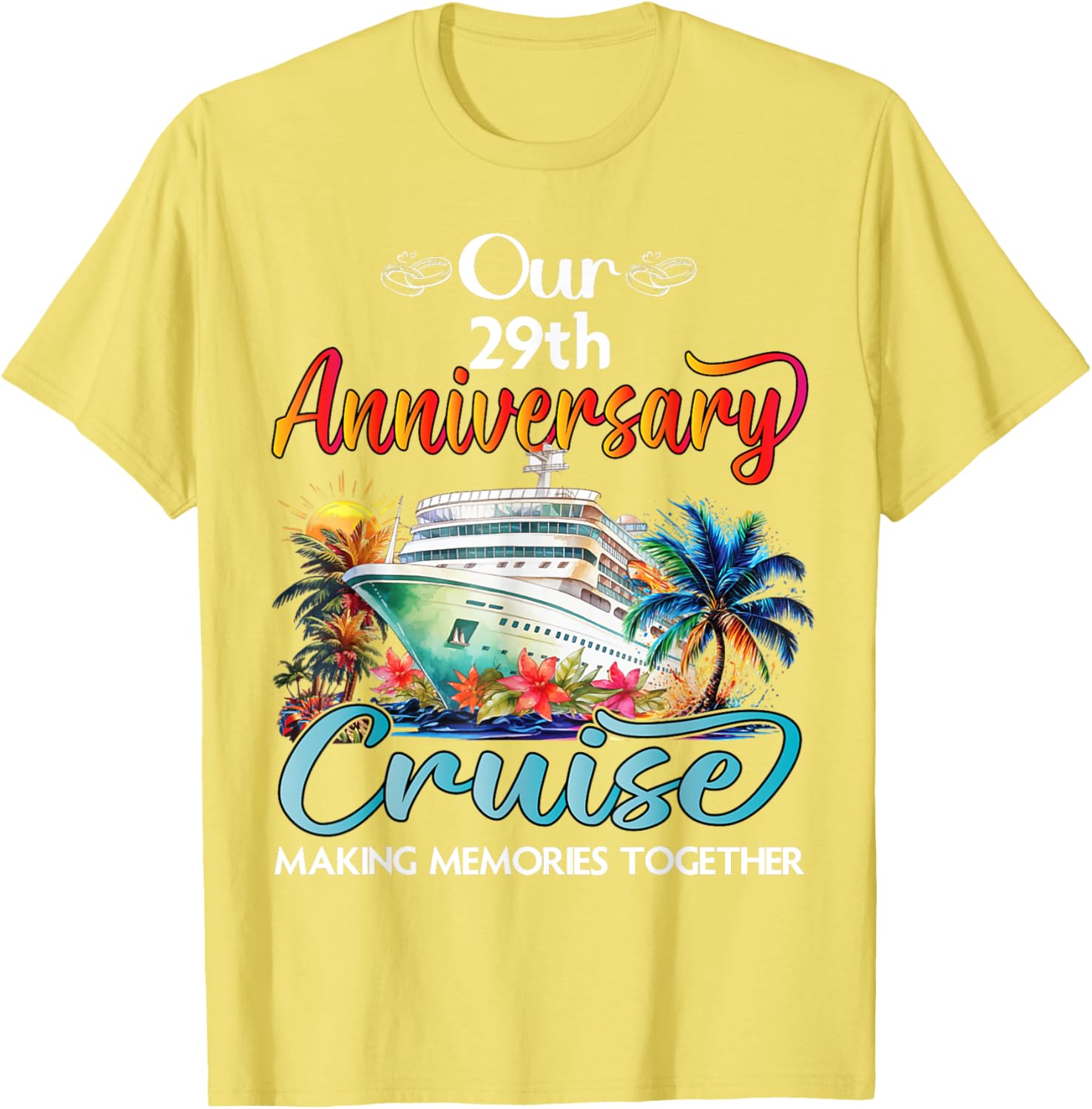 29th Anniversary Cruise T-Shirt for Couples Perfect Gift for Him and Her - 9