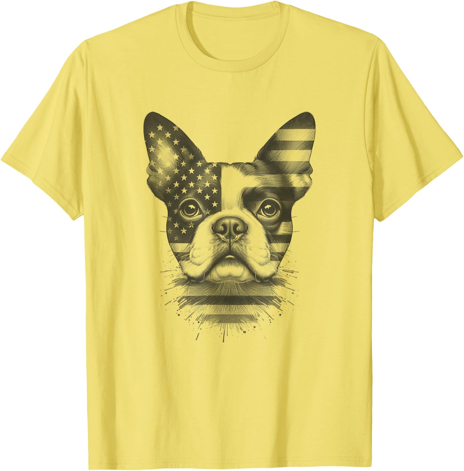 Boston Terrier American Flag 4th of July T-Shirt for Dog Lovers - 1