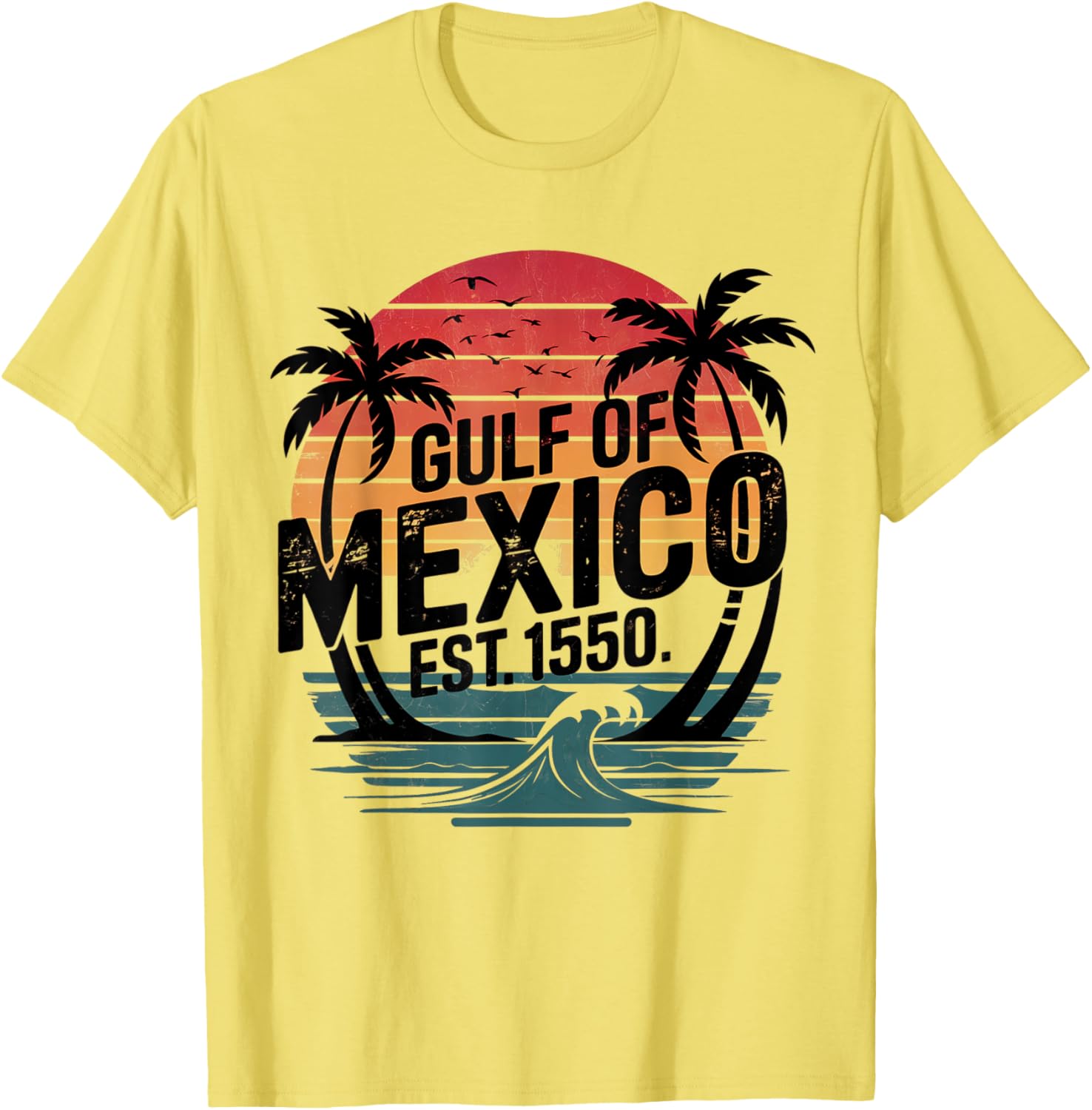 Retro Vintage Gulf of Mexico Women's Beach T-Shirt Established 1550 - 2