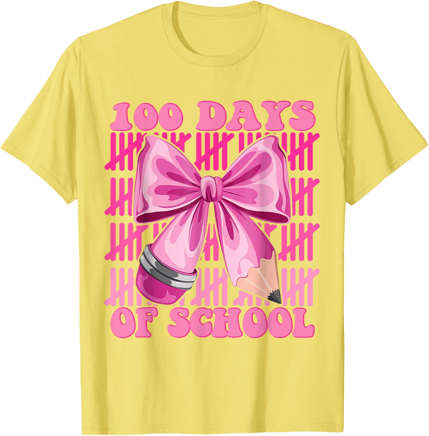100 Days of School Girls Coquette Bow T-Shirt for Celebrating Milestones - 23