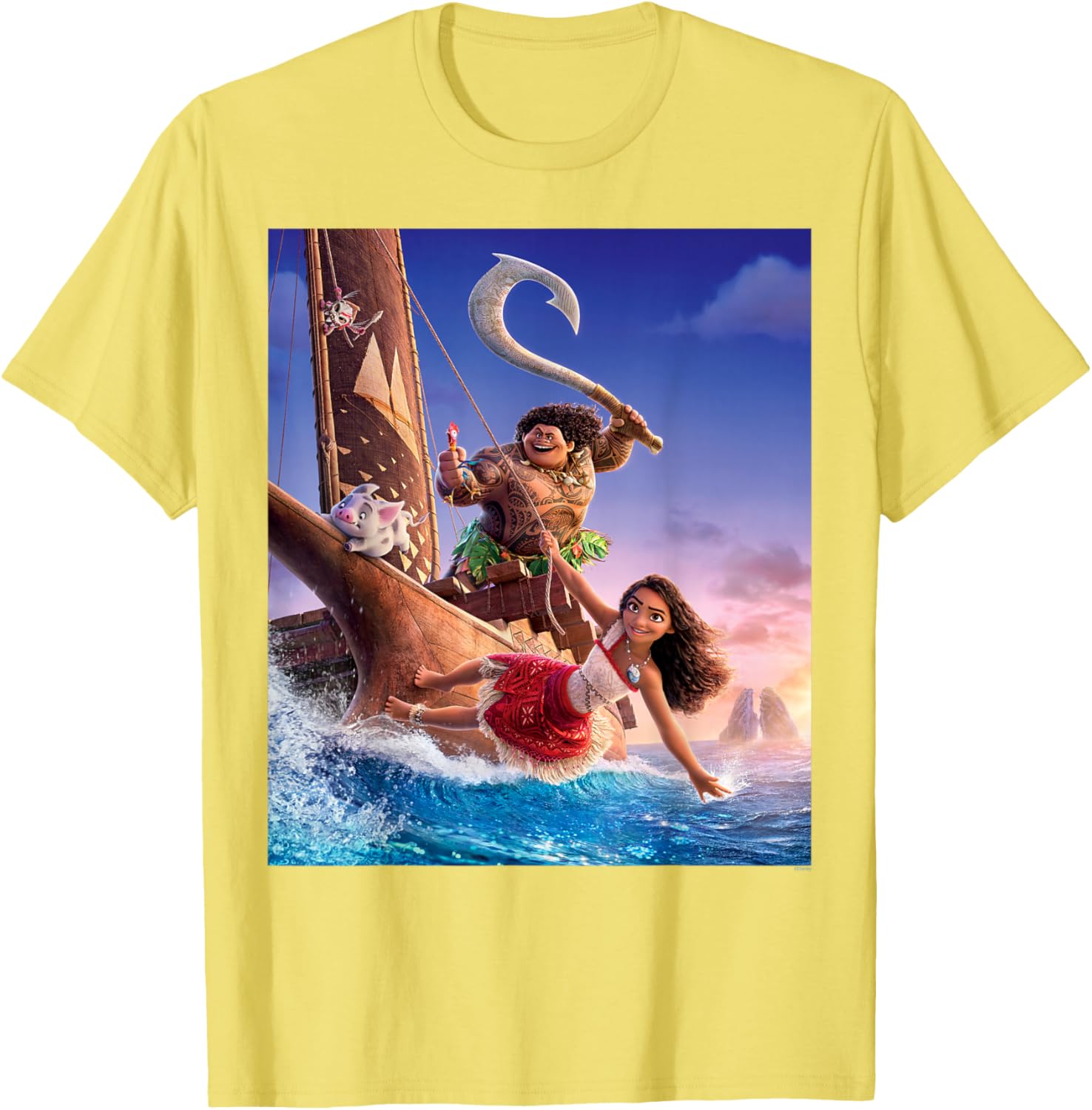 Disney Moana Adventure T-Shirt with Maui and Friends for Kids and Adults - 10