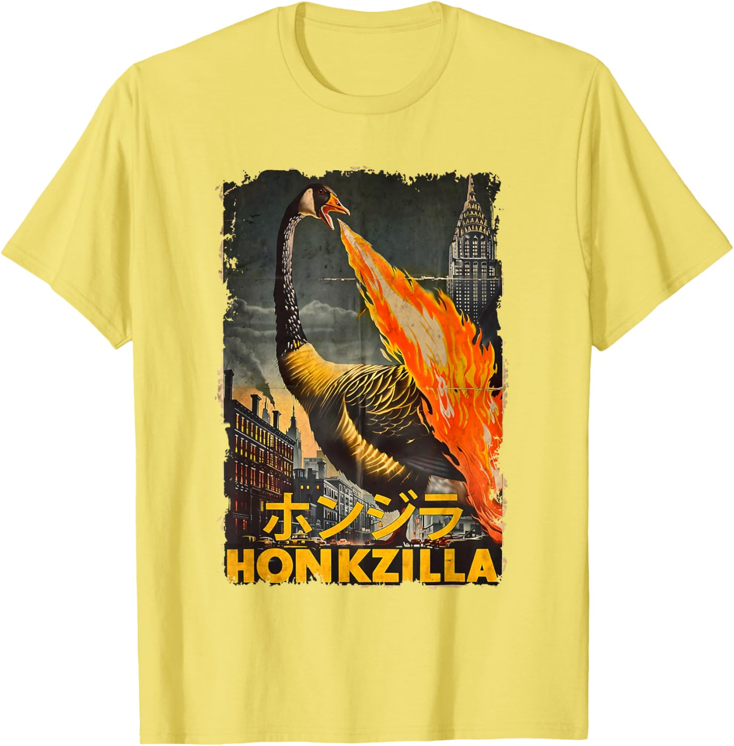 Vintage Honkzilla Silly Goose Catzilla T-Shirt for Fun, Quirky Style - 11