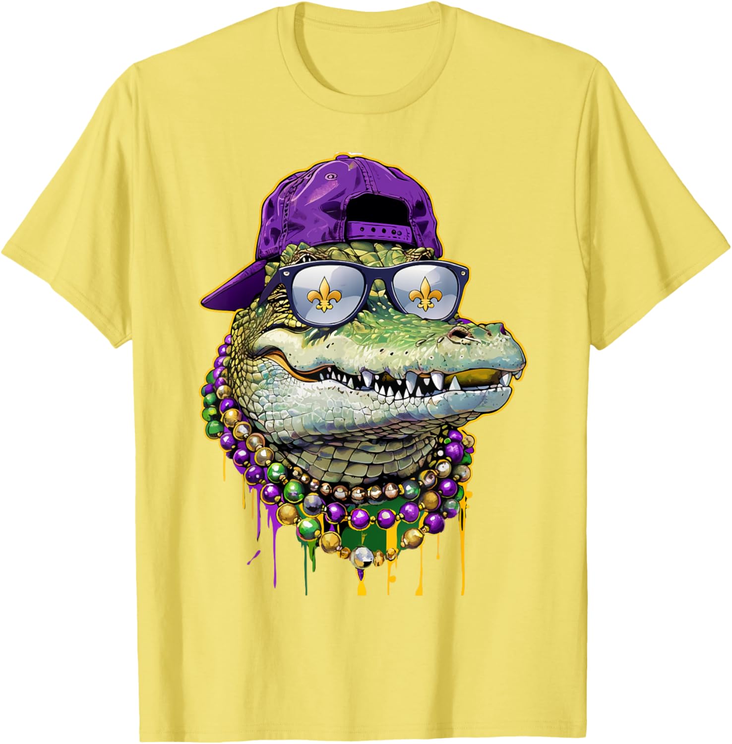 Mardigator Mardi Gras Alligator Costume T-Shirt for Men and Women - 21