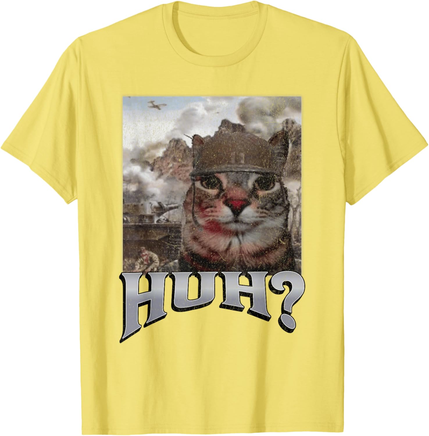 Funny Cat Meme T-Shirt for Men and Women - Huh? Graphic Tee - 19
