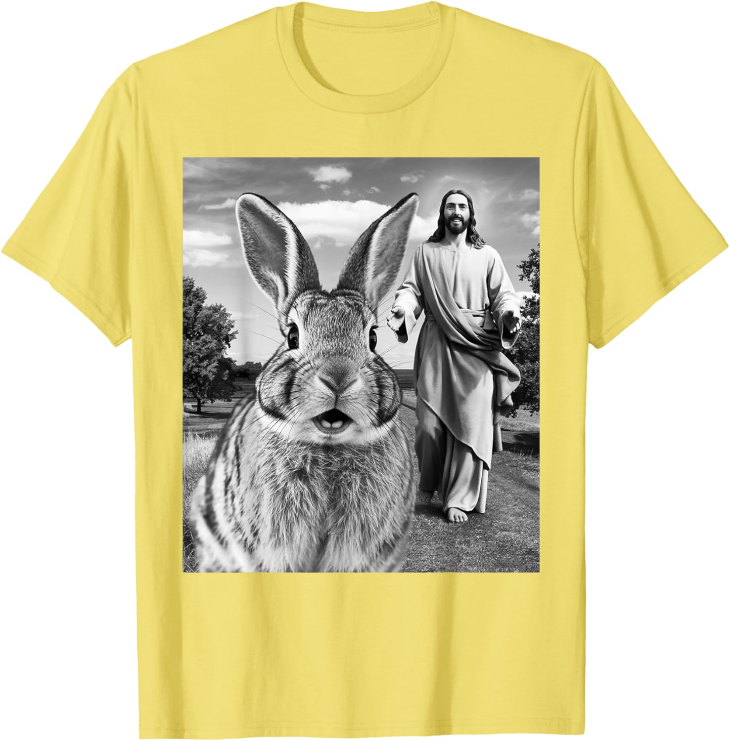 Happy Easter Bunny Selfie T-Shirt for Men Women Kids Fun Christian Style - 12