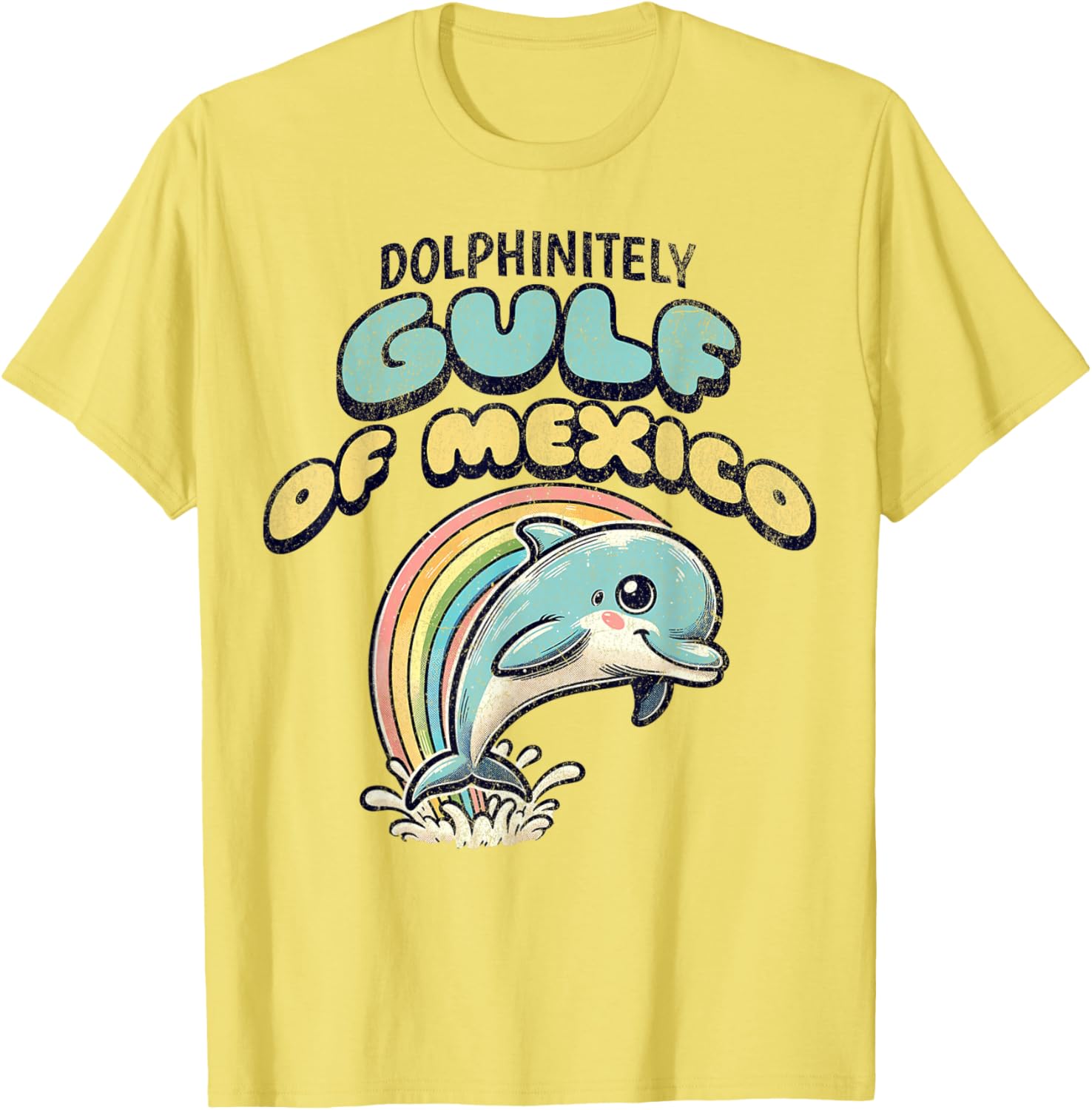 Vintage Retro Dolphin T-Shirt Gulf of Mexico Fun Summer Apparel - 6
