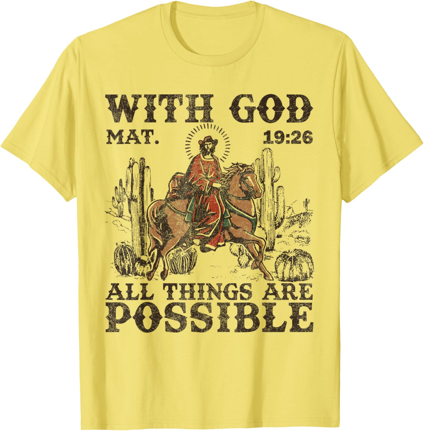 Jesus Cowboy Bible Verse Western T-Shirt for Men - Faith and Style - 7