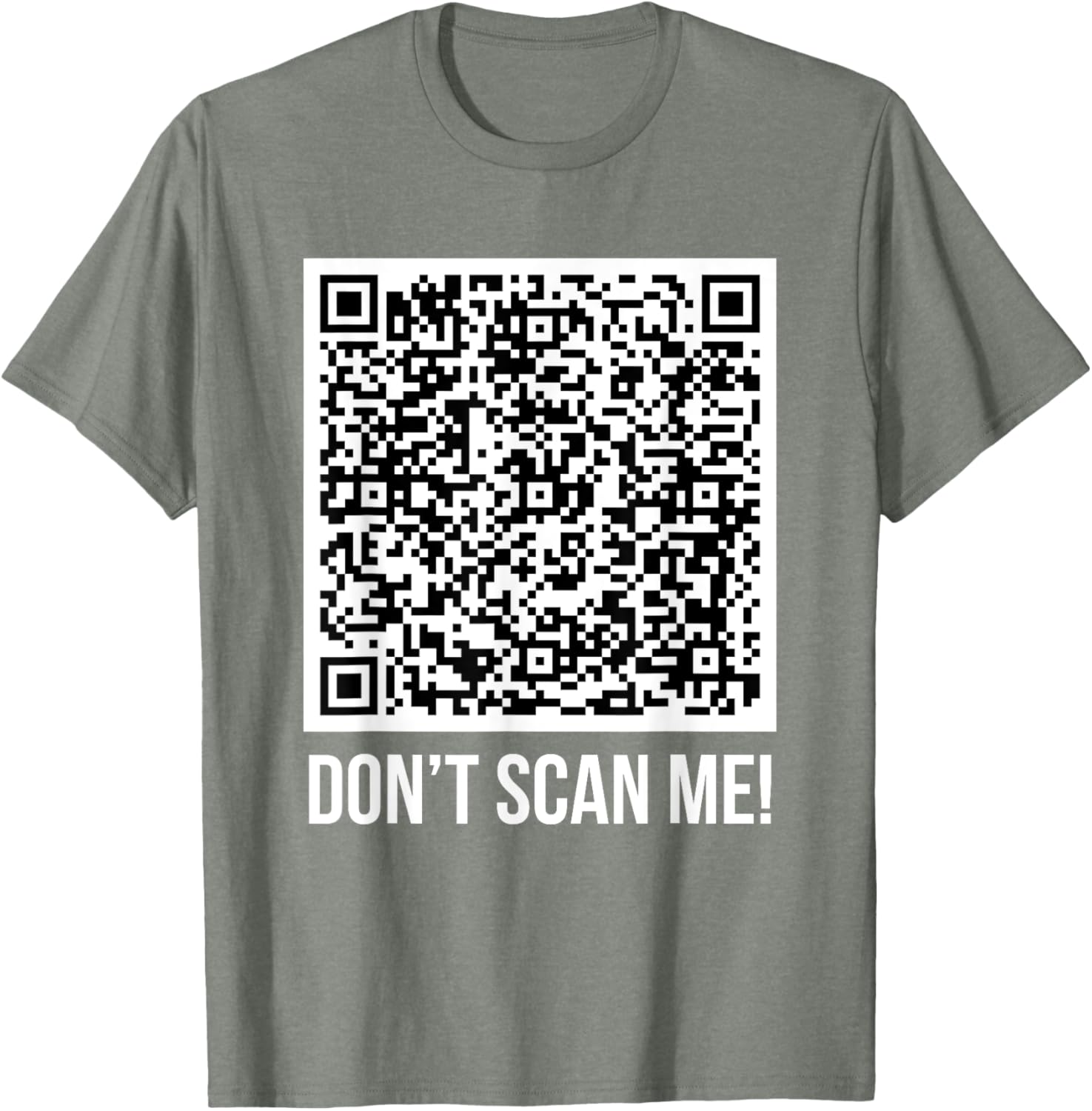 Funny Don't Scan Me QR Code Middle Finger Meme T-Shirt for Everyone - 4