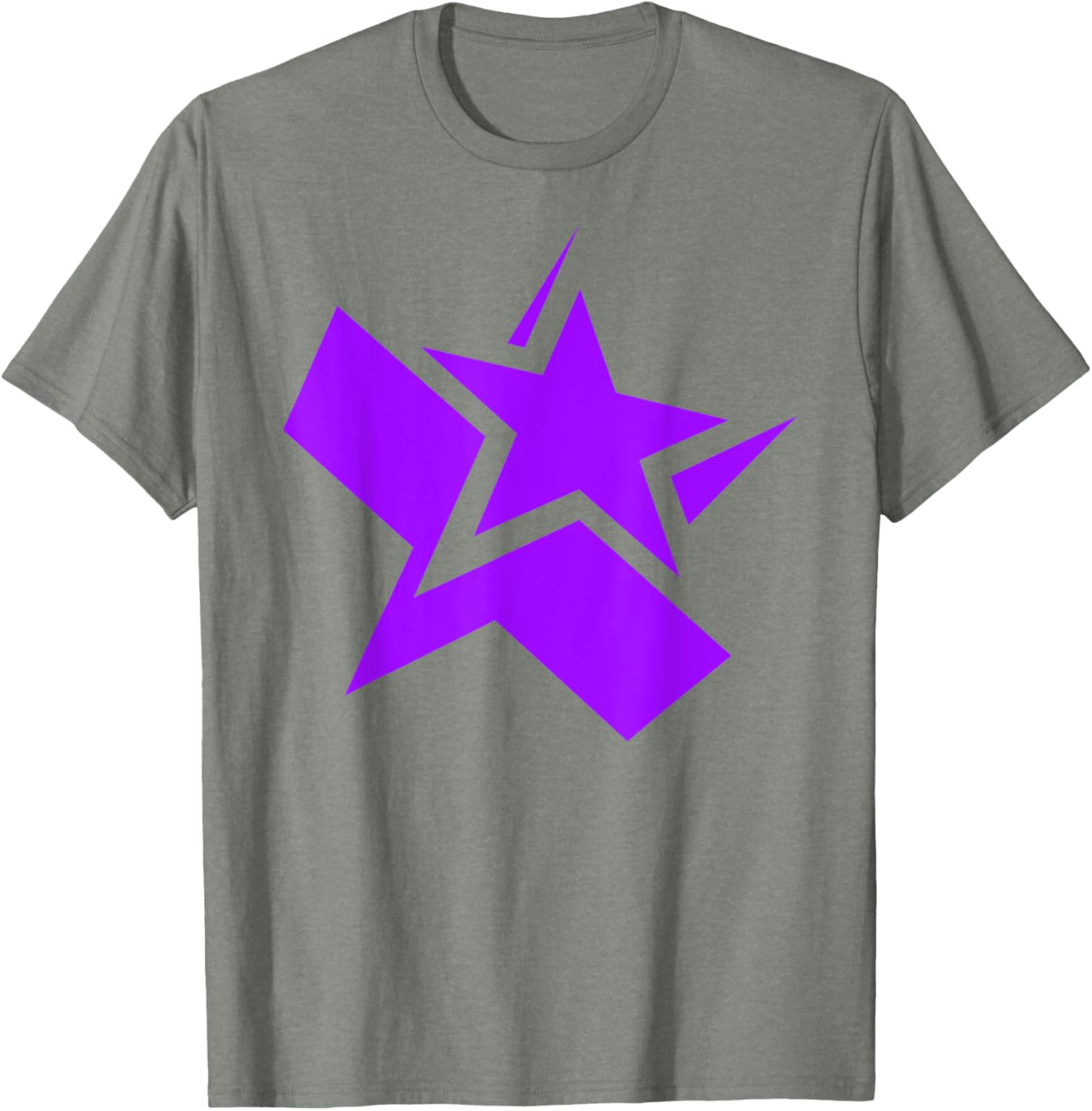 Purple Chunky Star Graphic T-Shirt for Stylish Casual Wear - 17