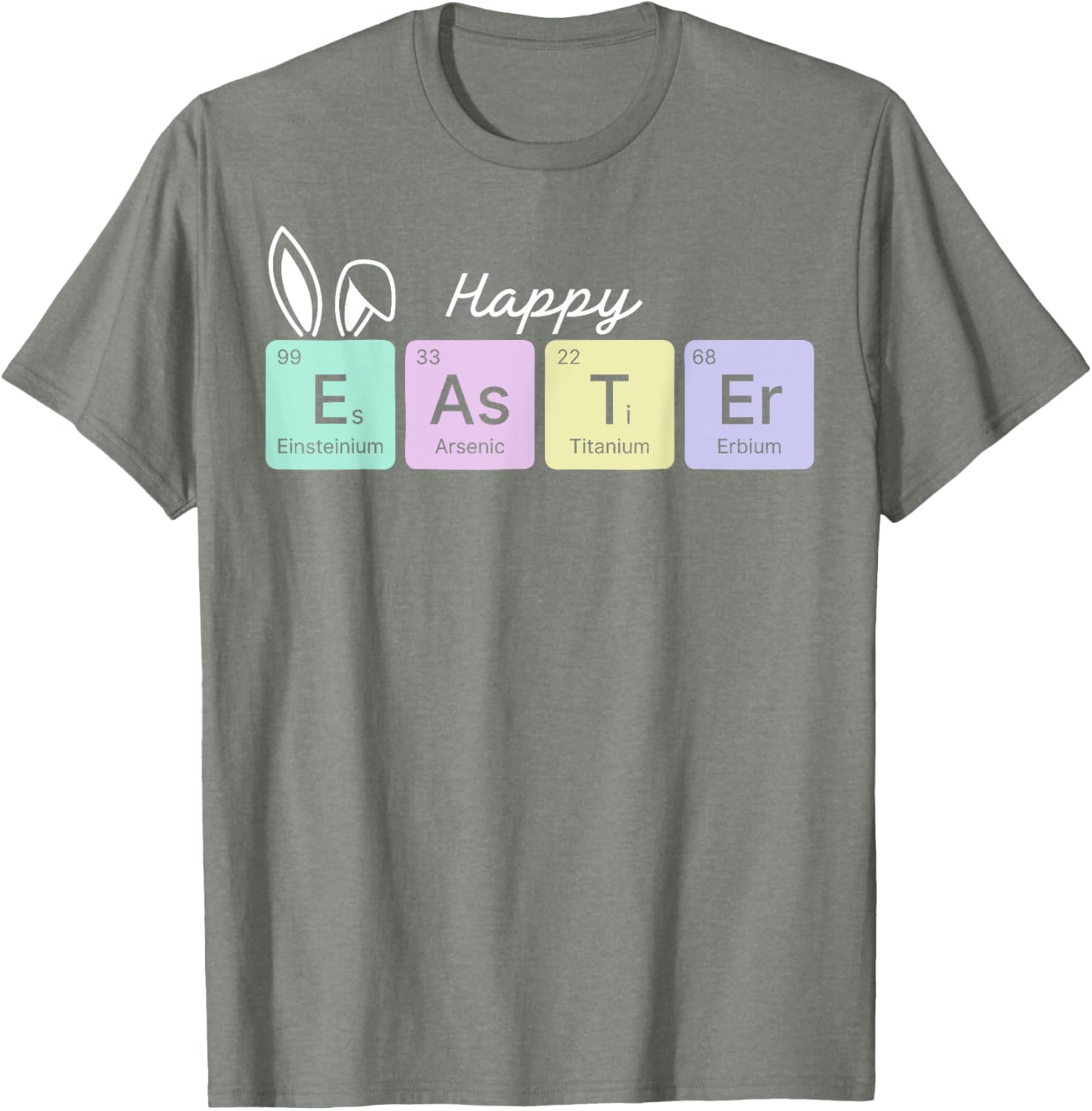 Happy Easter Chemistry Teacher T-Shirt with Periodic Table Design - 10