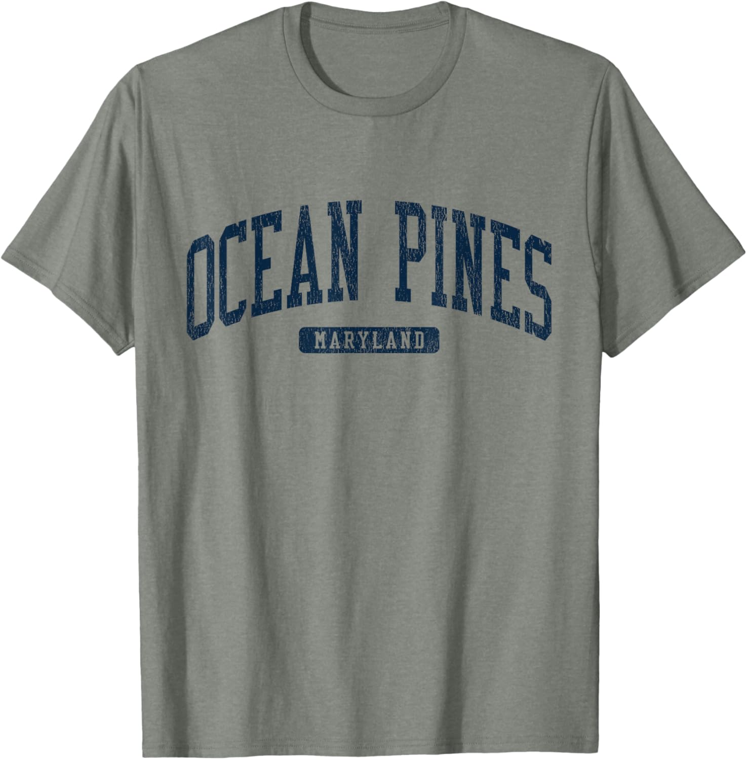 Ocean Pines Maryland College Style Blue T-Shirt for Casual Wear - 2