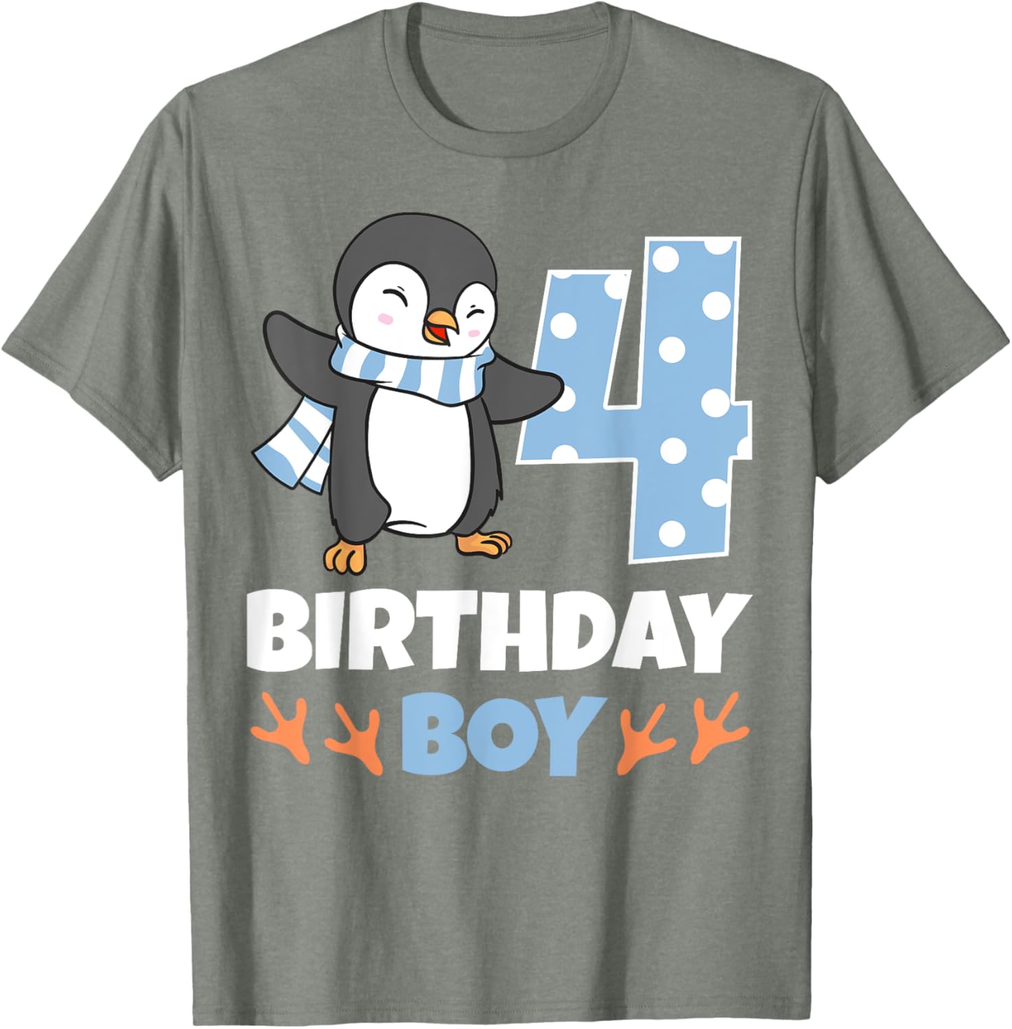 Adorable Penguin 4th Birthday Boy Winter Theme Party T-Shirt - 15