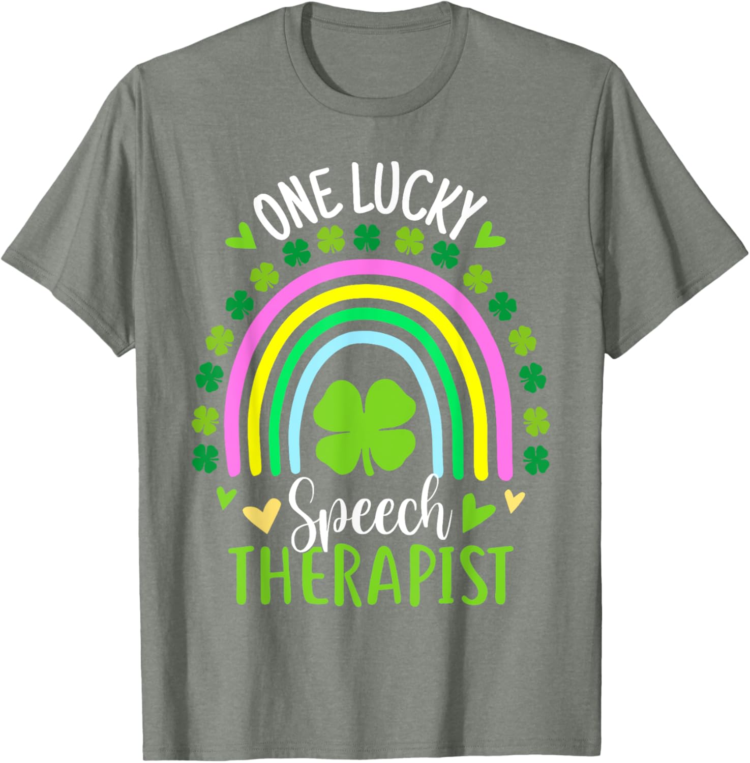 Lucky Speech Therapist St Patricks Day Shamrock T-Shirt for Women - 12