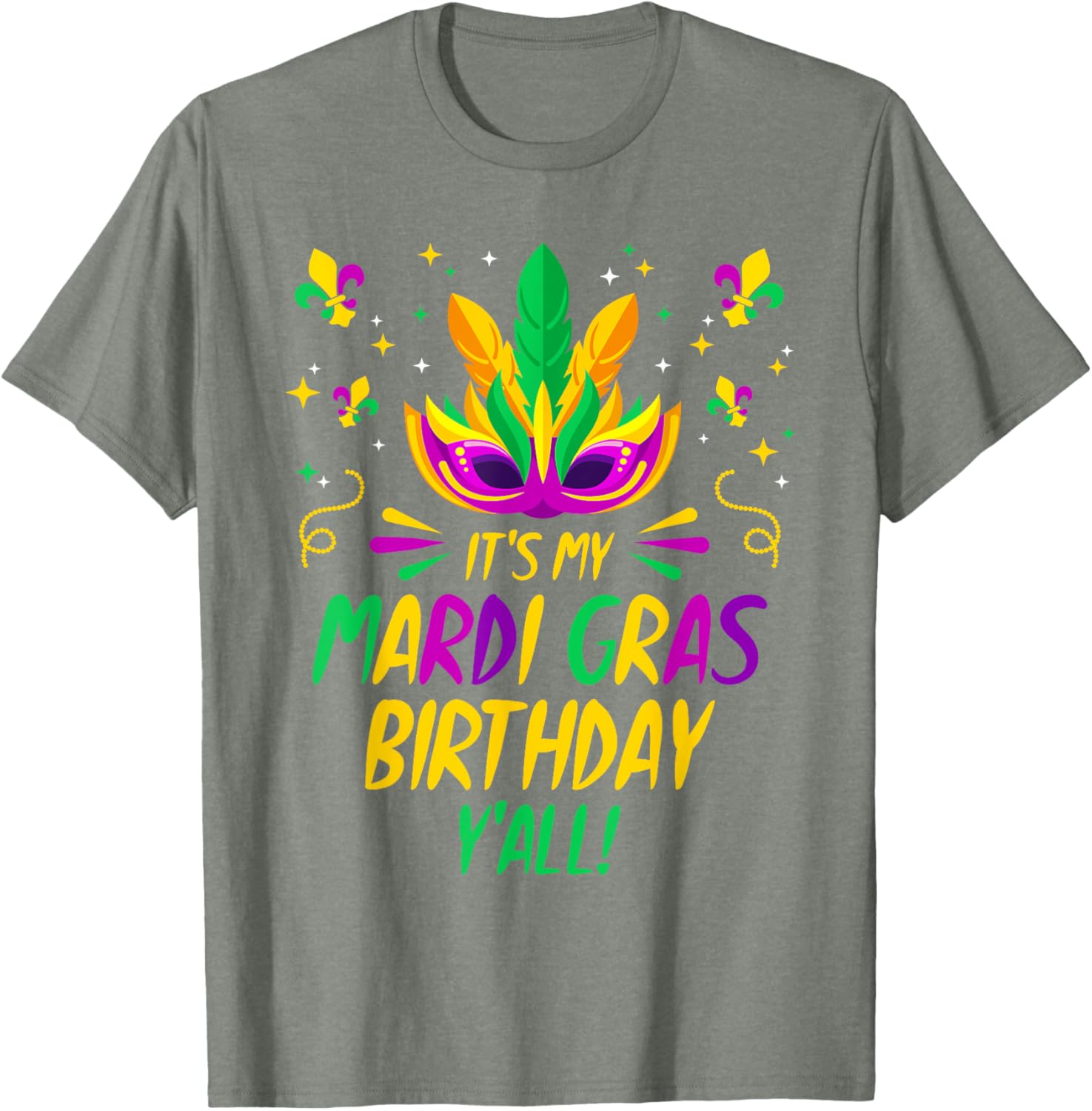 Mardi Gras Birthday T-Shirt Fun Celebration Outfit for Birthday Party - 10