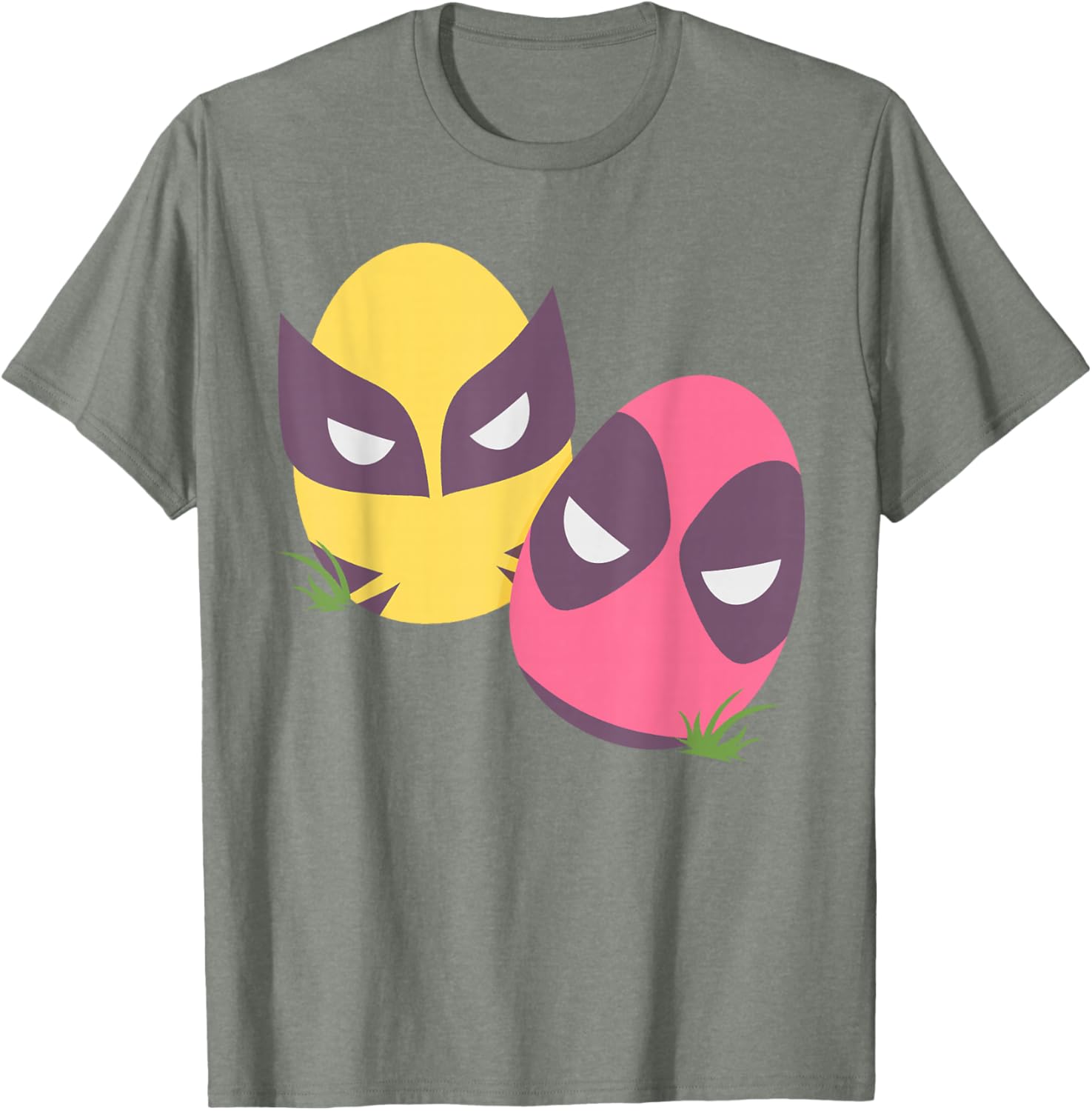 Marvel Deadpool and Wolverine Pastel Easter Eggs T-Shirt for Spring Fun - 22