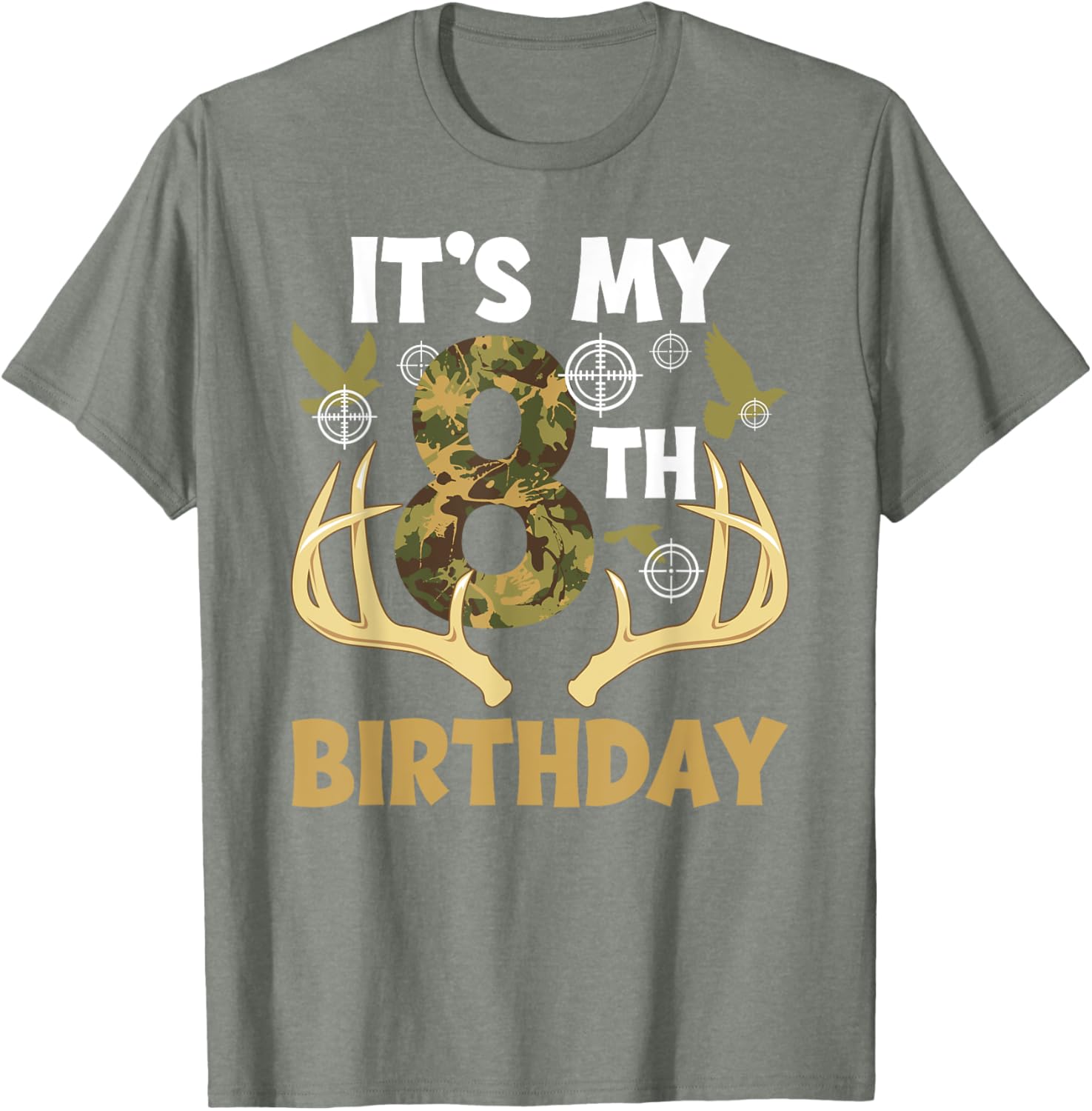 8th Hunting Birthday Party T-Shirt for 8 Year Old Hunters - 5