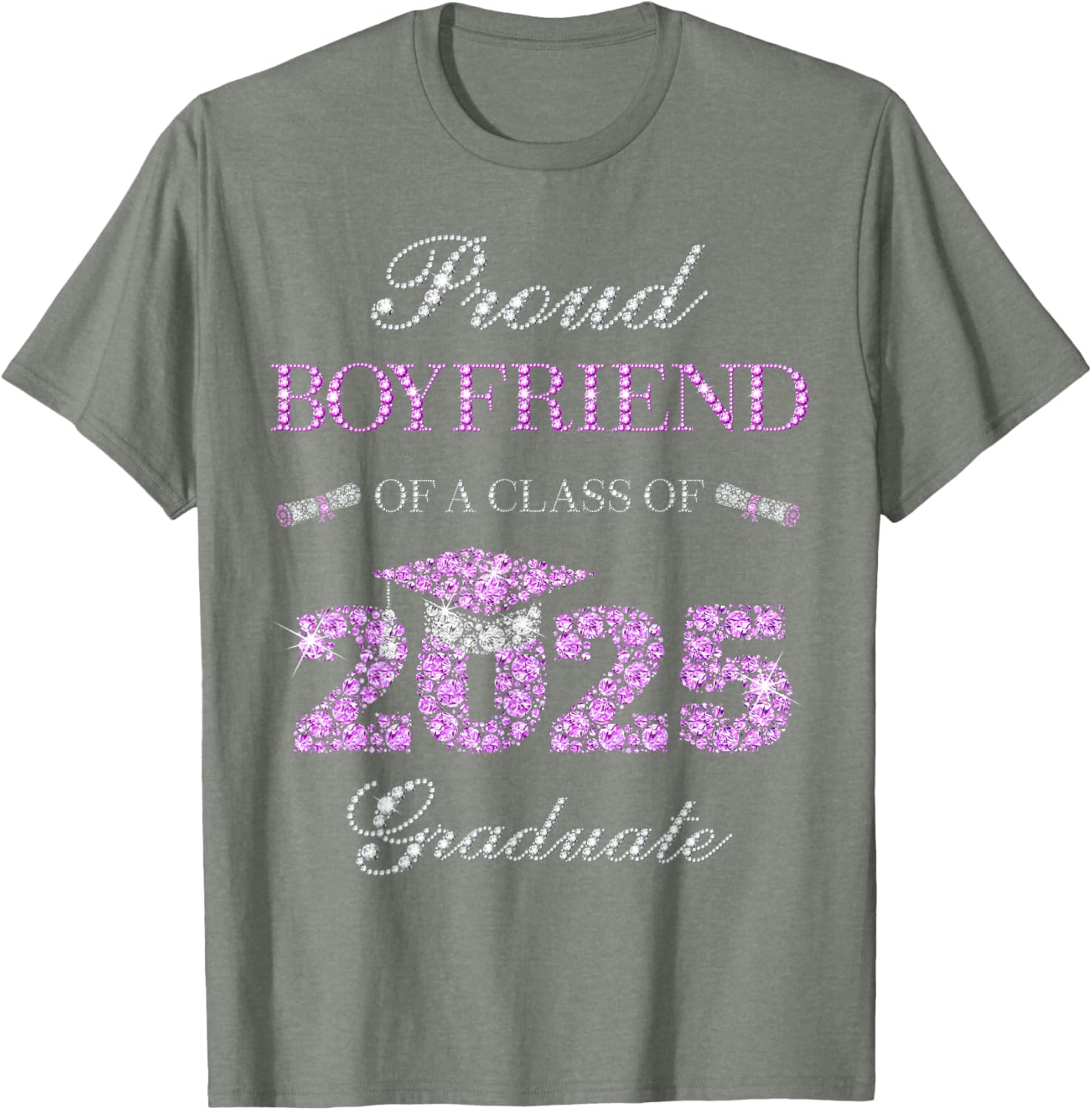 Proud Boyfriend of Class of 2025 Graduate T-Shirt for Celebrating Success - 5