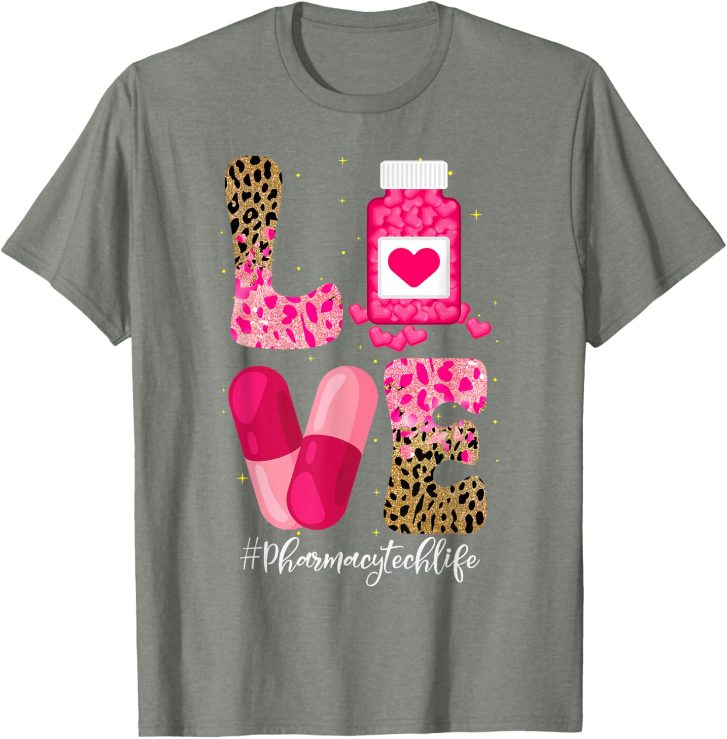 Love Pharmacy Tech Life T-Shirt for Pharmacy Technicians and Medicine Lovers - 12