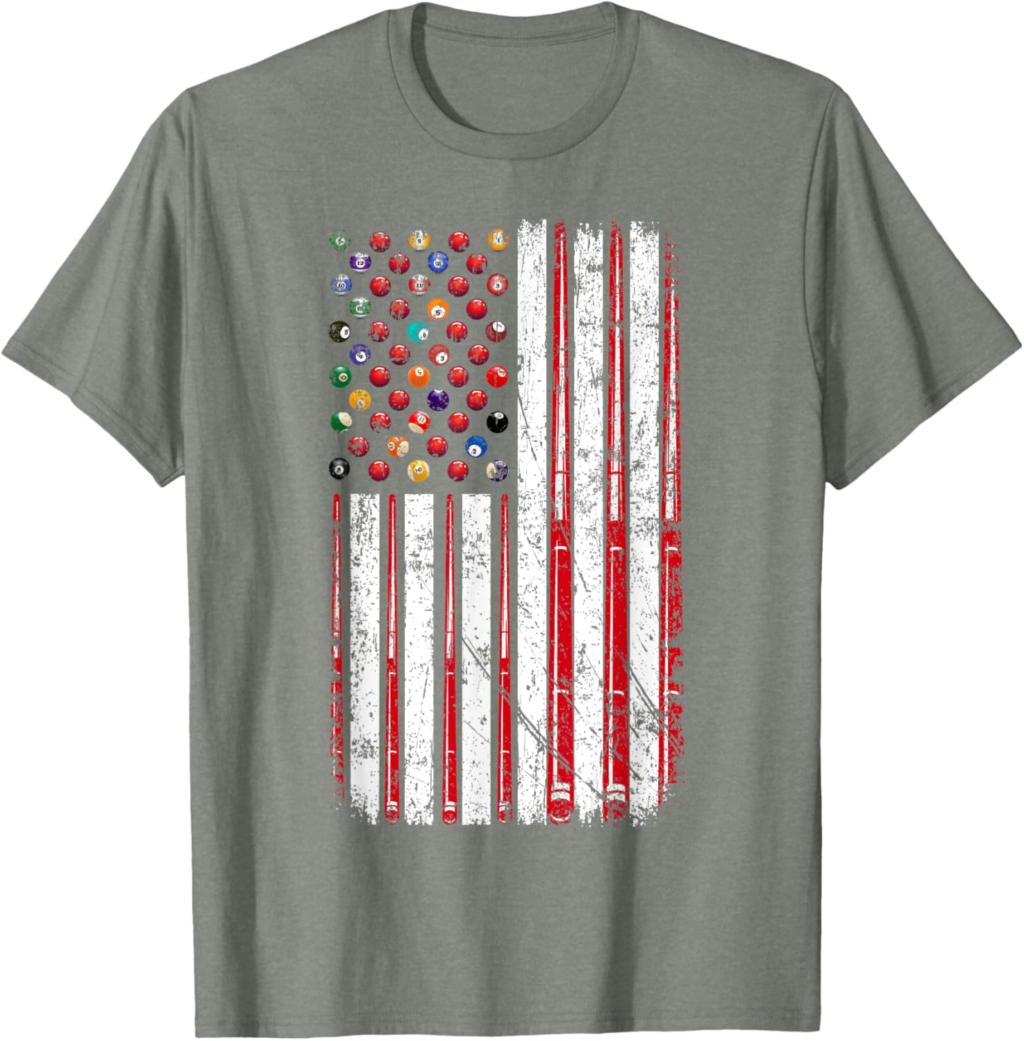 American Flag Pool Player T-Shirt for Billiard Lovers, USA Pride Apparel - 19