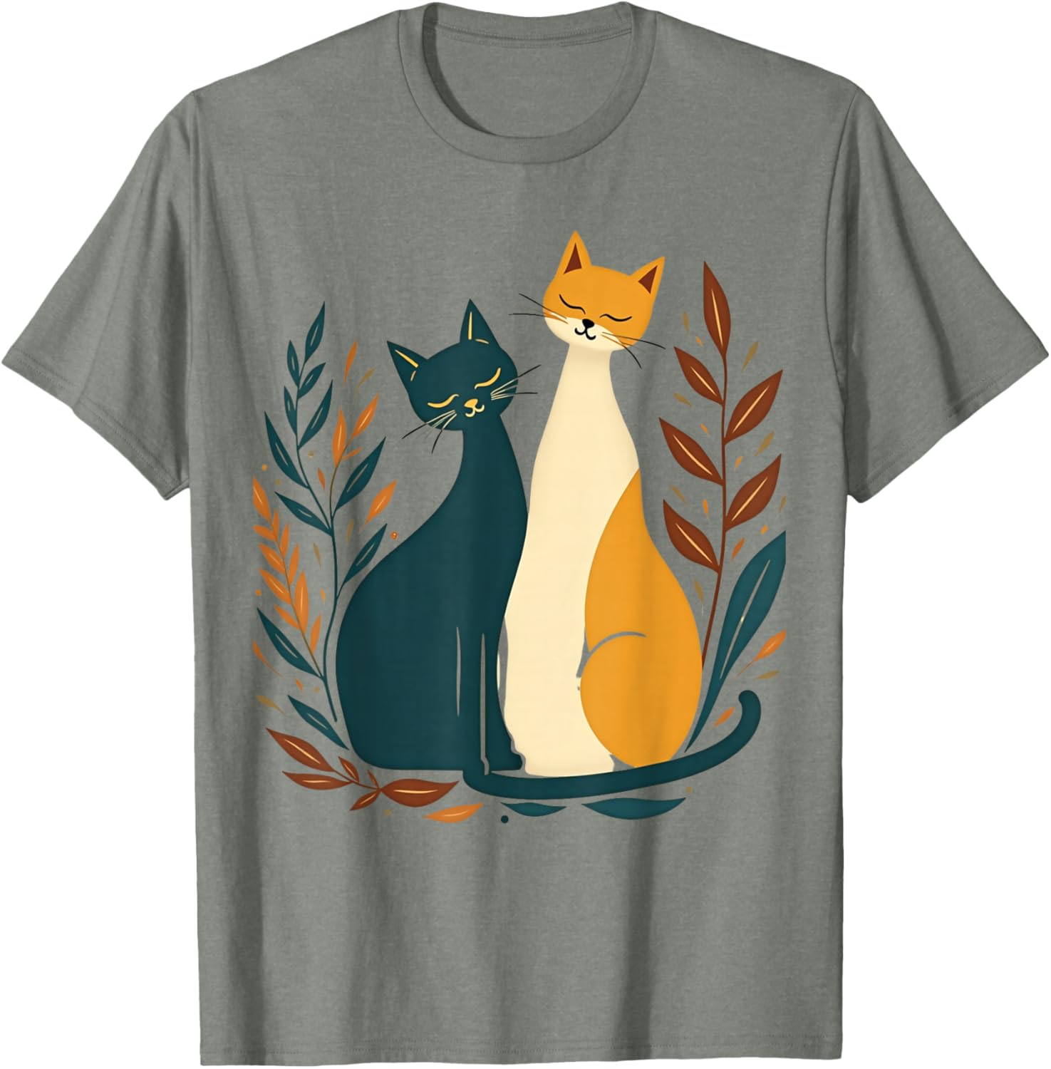 Vintage Mid-Century Modern Cat T-Shirt 50s 60s Retro Style Apparel - 22
