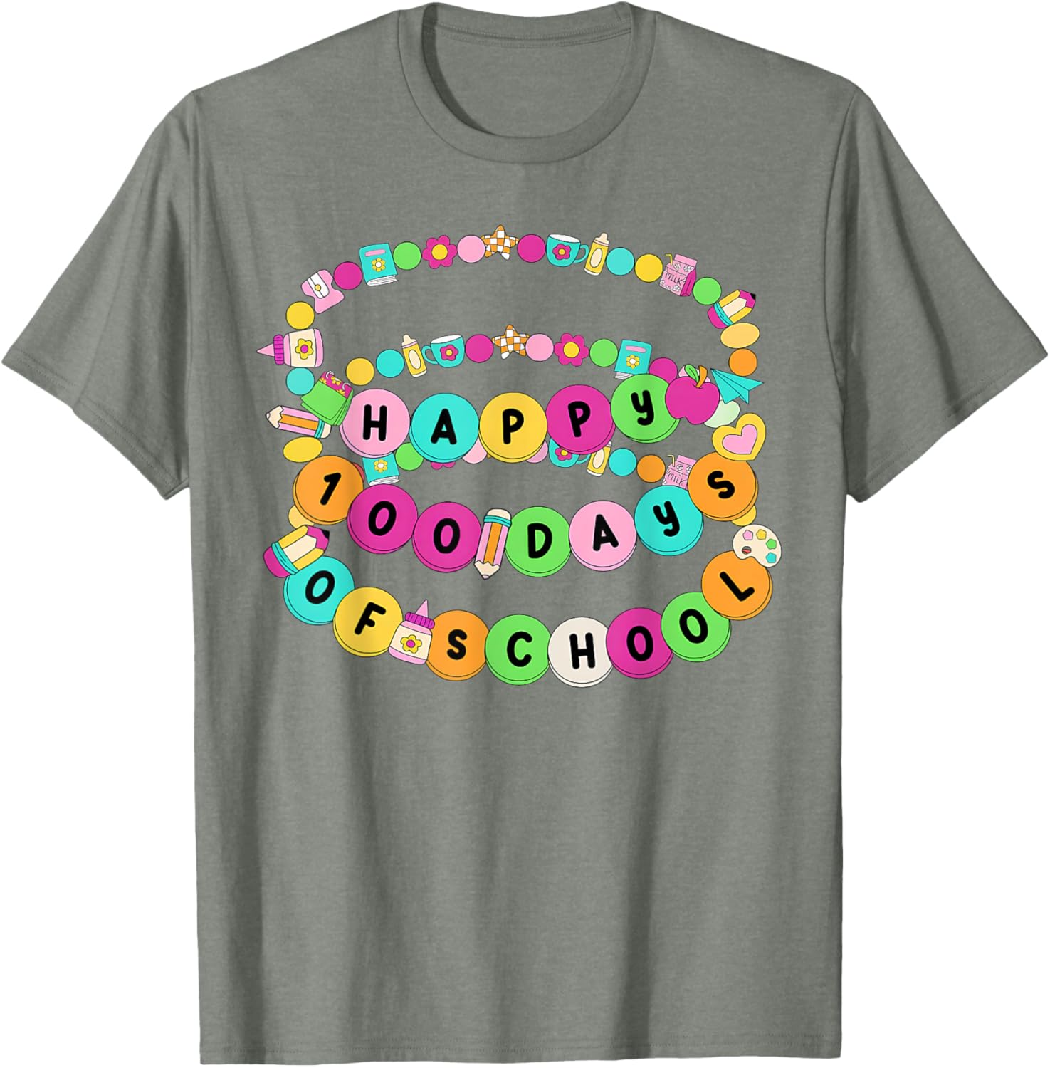Happy 100 Days School Fun T-Shirt for Teachers and Students - 22