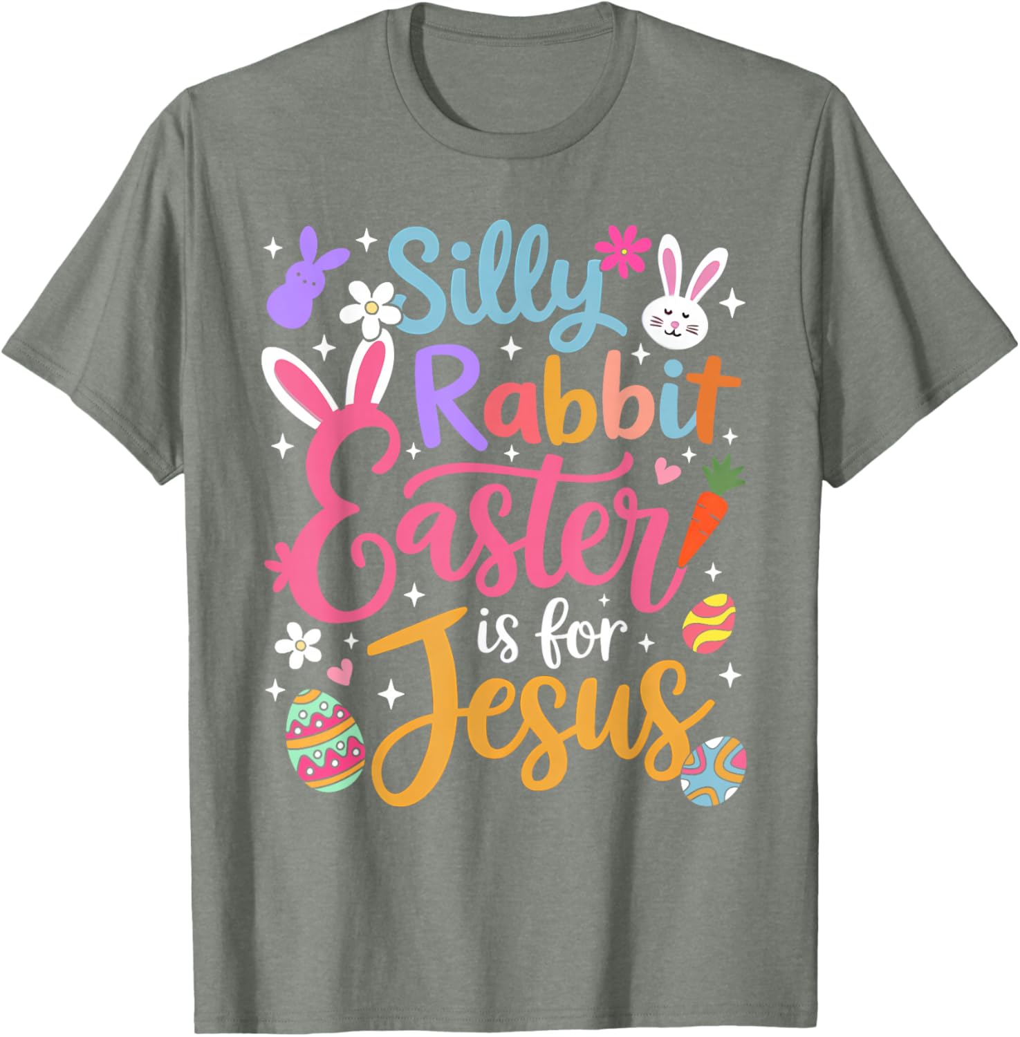 Silly Rabbit Easter Is For Jesus Christian T-Shirt for Faithful Celebrations - 16