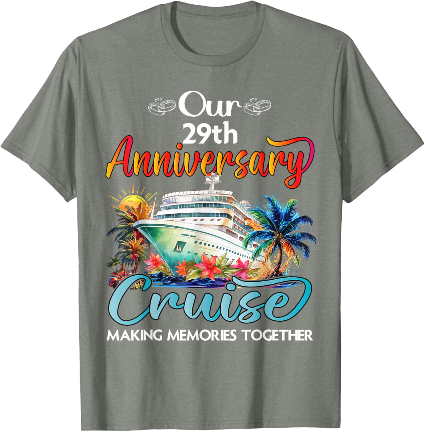 29th Anniversary Cruise T-Shirt for Couples Perfect Gift for Him and Her - 10