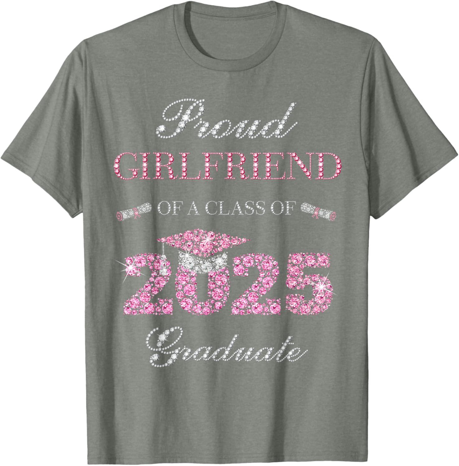 Proud Girlfriend Of A Class Of 2025 Graduate T-Shirt for Celebrating Achievements - 5