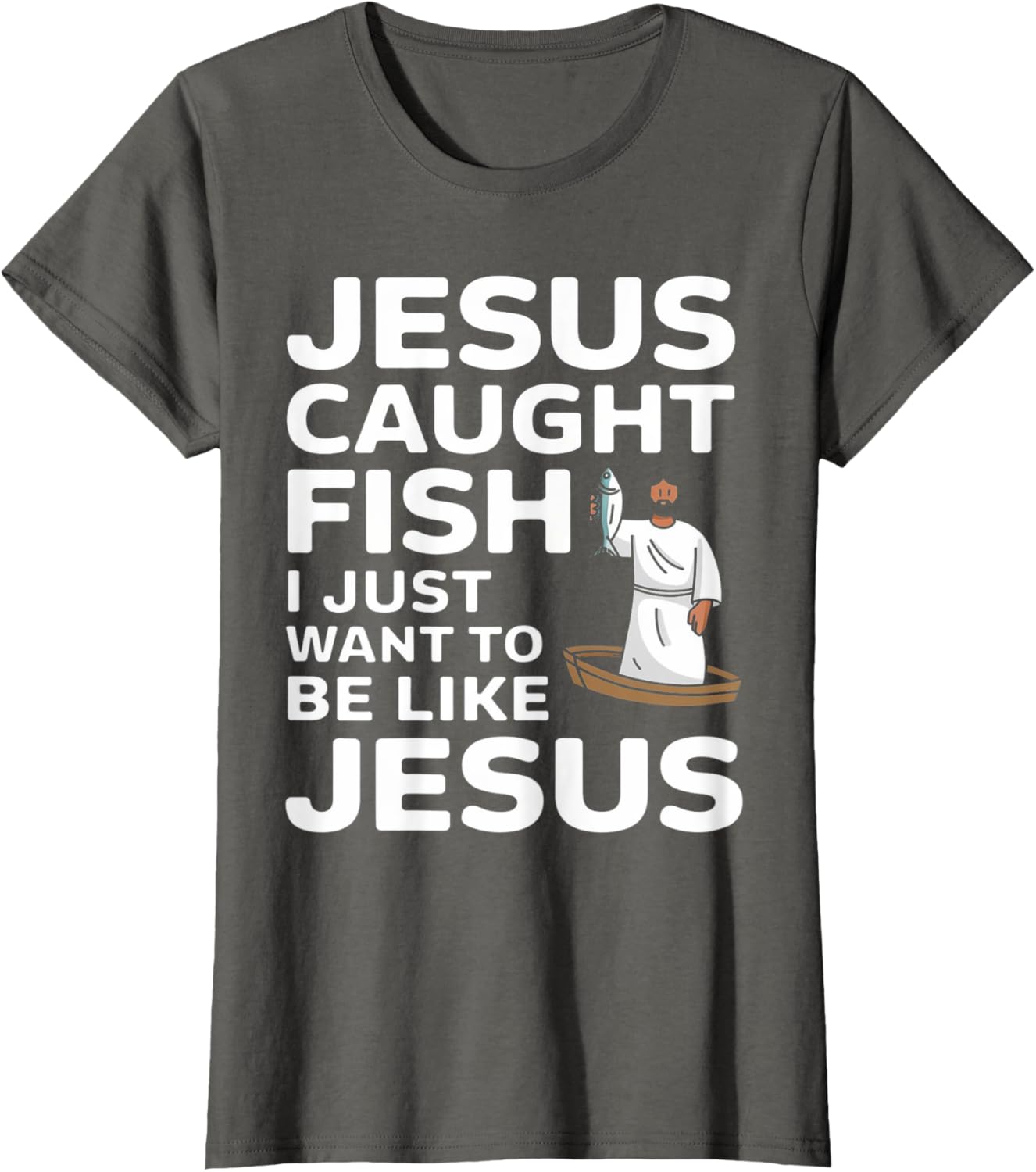 Jesus Fishing Design T-Shirt for Faithful Anglers - Catch the Spirit! - 15