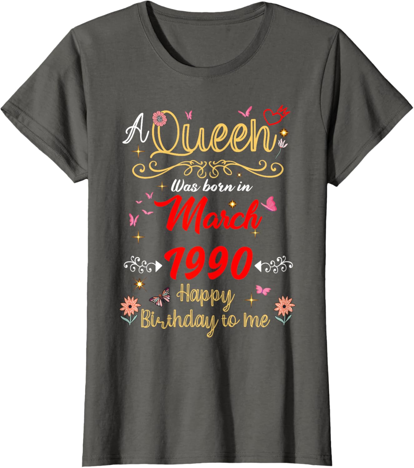 March Birthday Queen T-Shirt Since 1990 for March Girls - 6