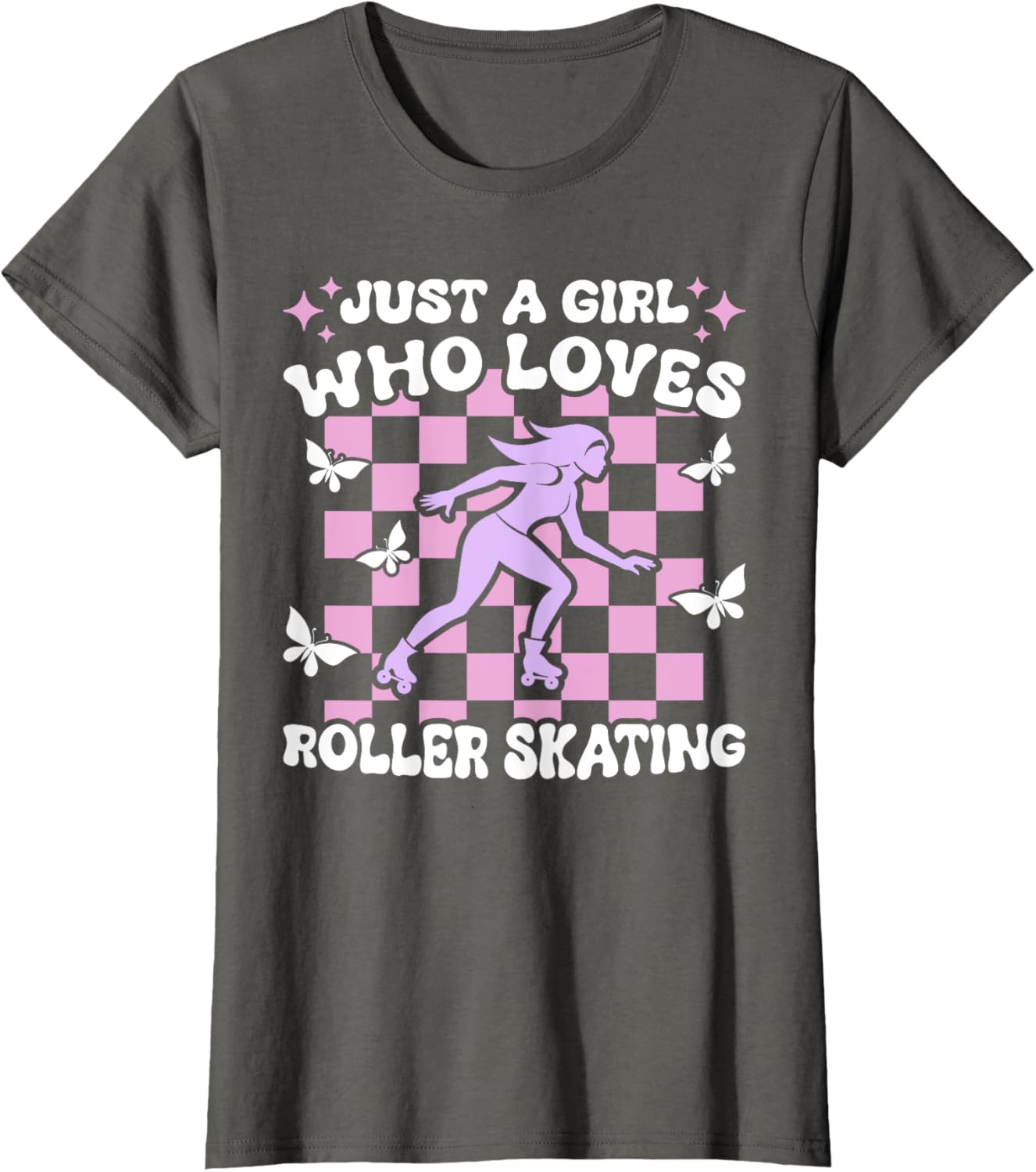 Just A Girl Who Loves Roller Skating Cute T-Shirt for Girls - 18