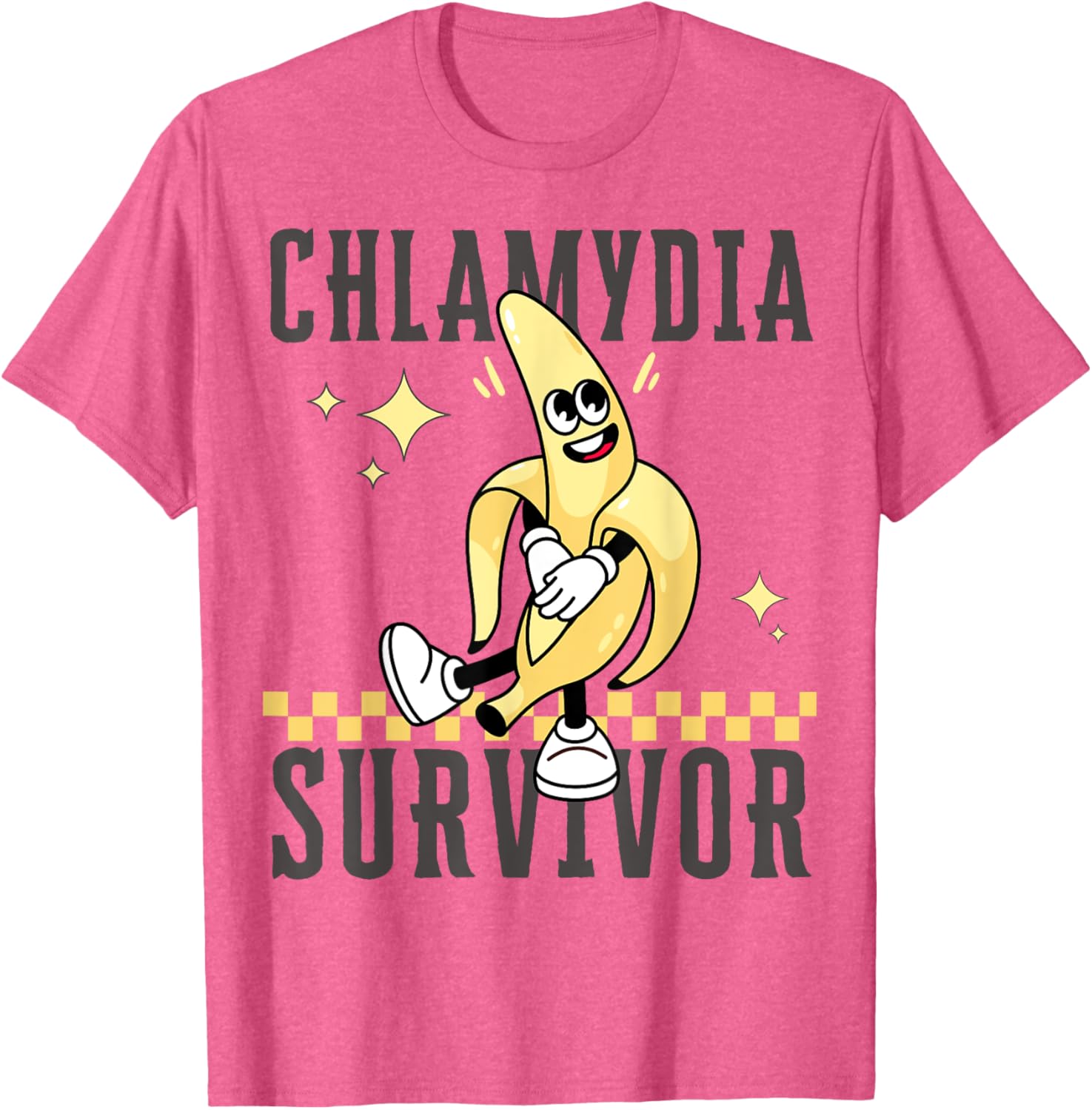 Funny Banana Chlamydia Survivor T-Shirt for Humorous Casual Wear - 7