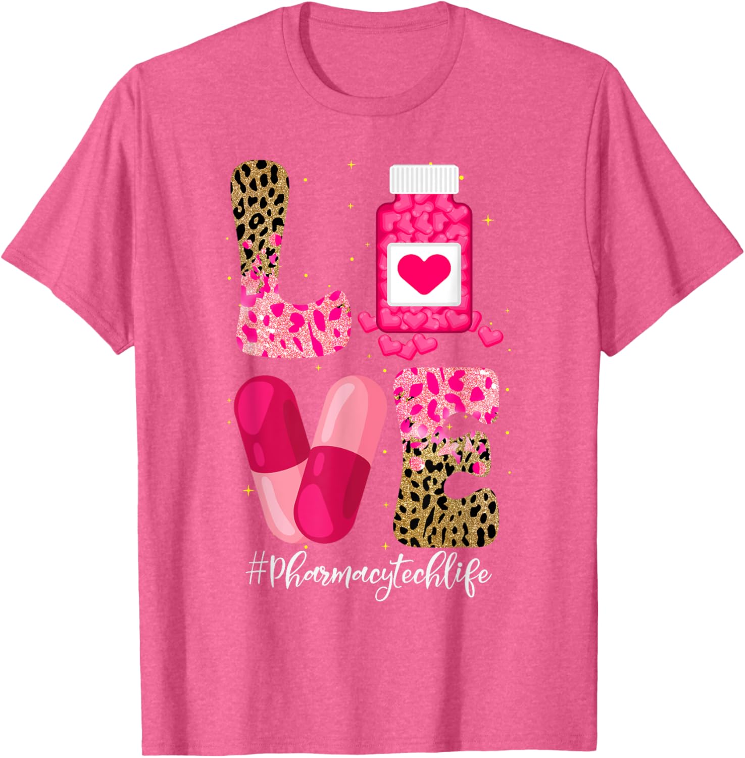 Love Pharmacy Tech Life T-Shirt for Pharmacy Technicians and Medicine Lovers - 26
