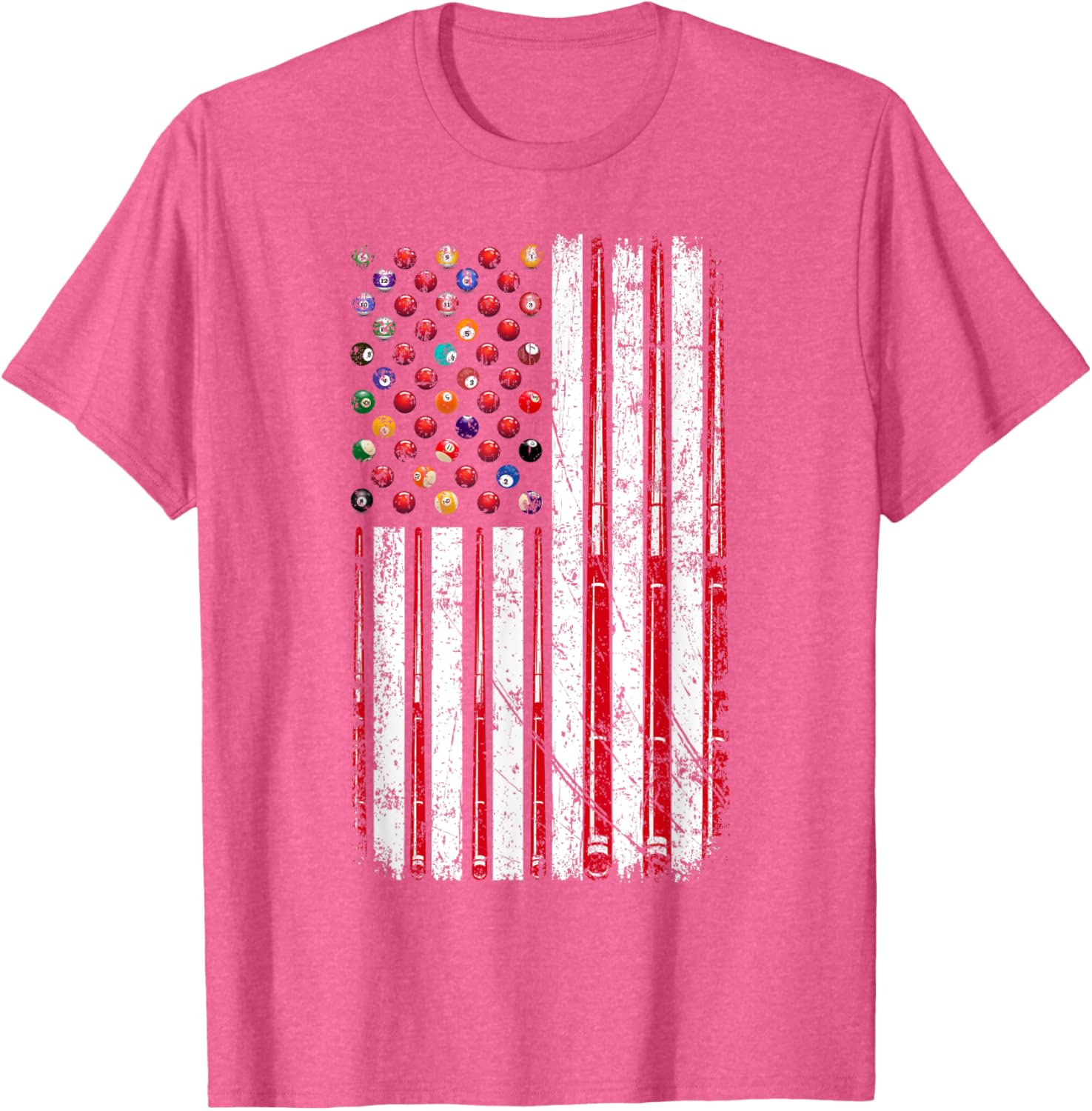 American Flag Pool Player T-Shirt for Billiard Lovers, USA Pride Apparel - 12