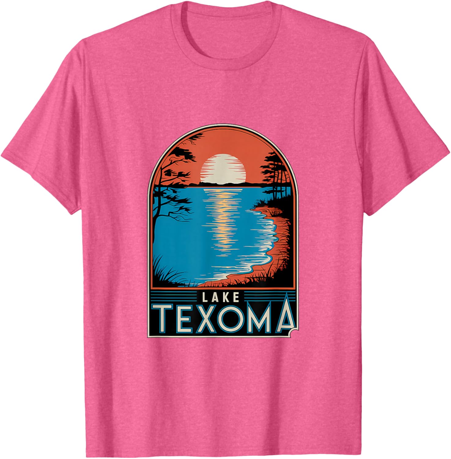 Lake Texoma Sunset Reflection Adventure T-Shirt for Nature Lovers - 25