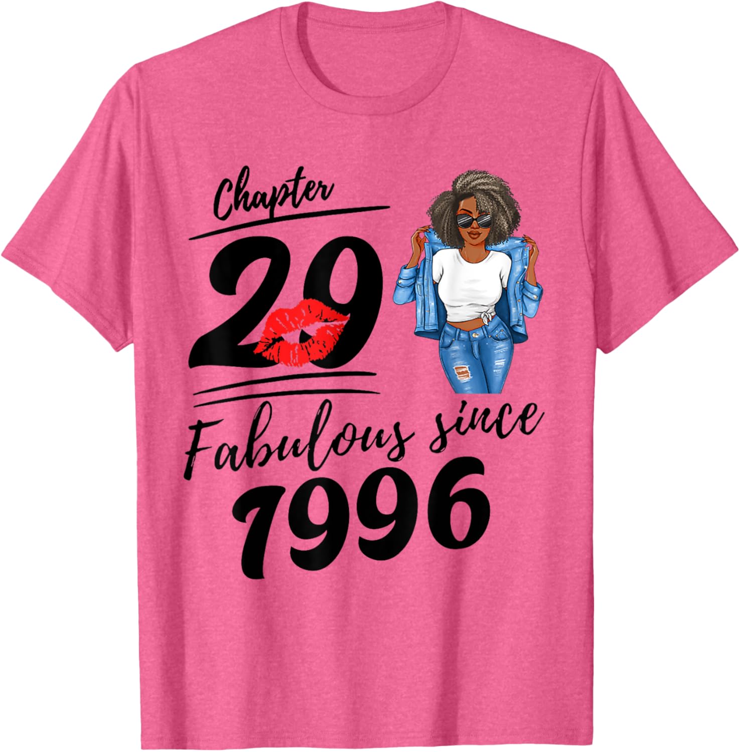 29th Birthday Melanin T-Shirt Fabulous Since 1996 for Women - 3