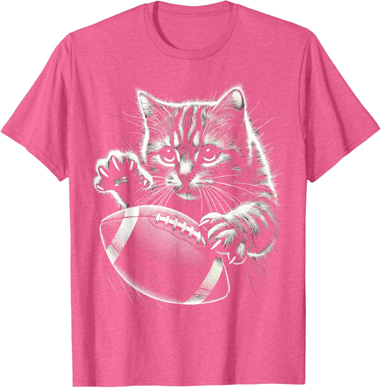 Funny American Football Cat T-Shirt for Pet Lovers and Sports Fans - 14