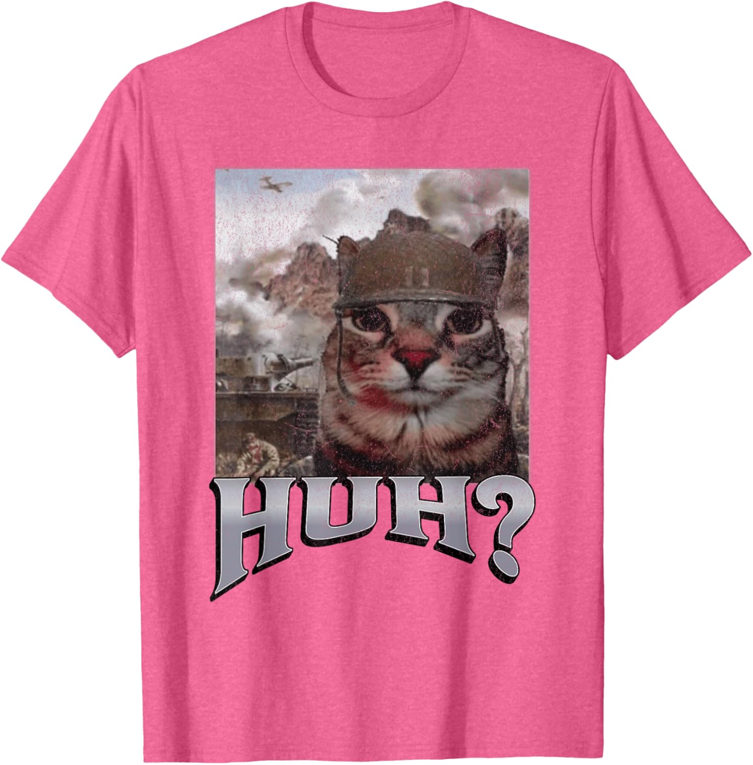 Funny Cat Meme T-Shirt for Men and Women - Huh? Graphic Tee - 7