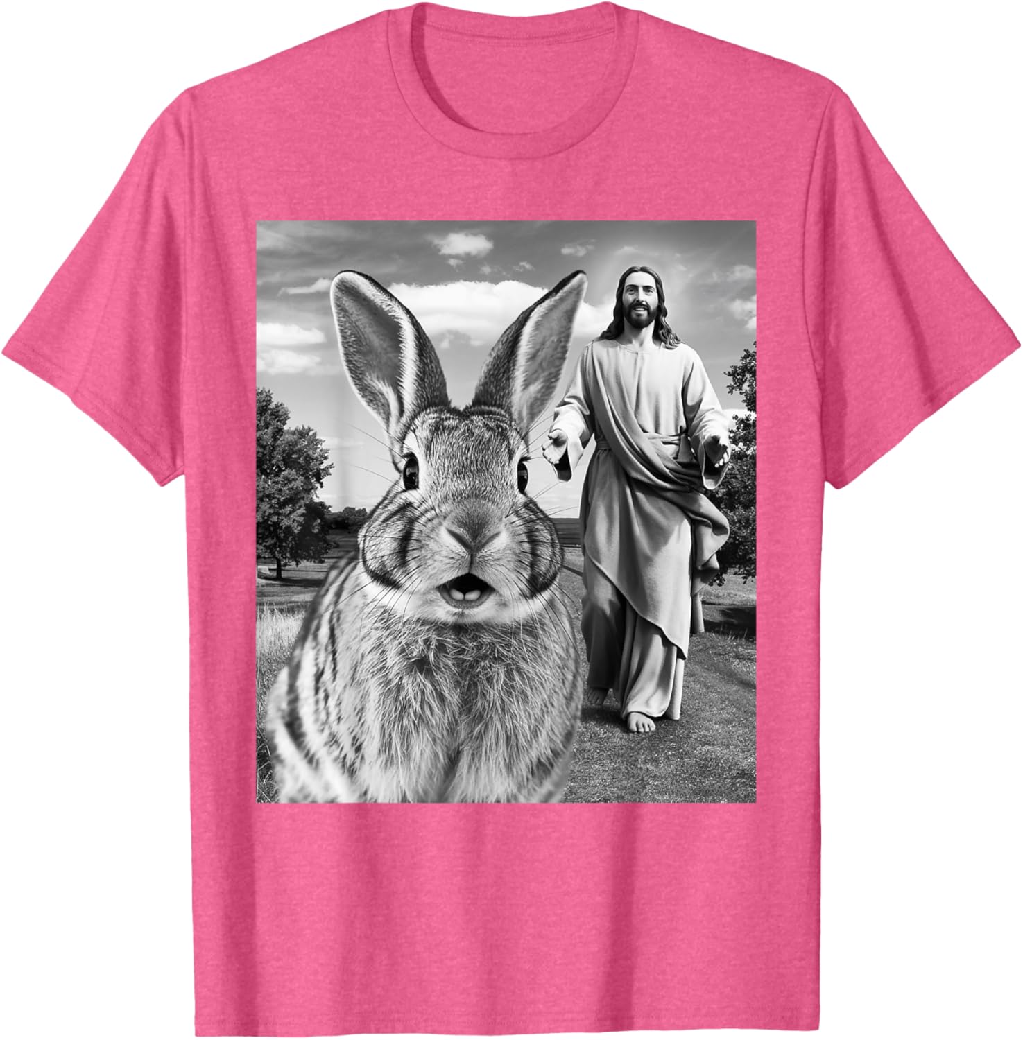 Happy Easter Bunny Selfie T-Shirt for Men Women Kids Fun Christian Style - 5