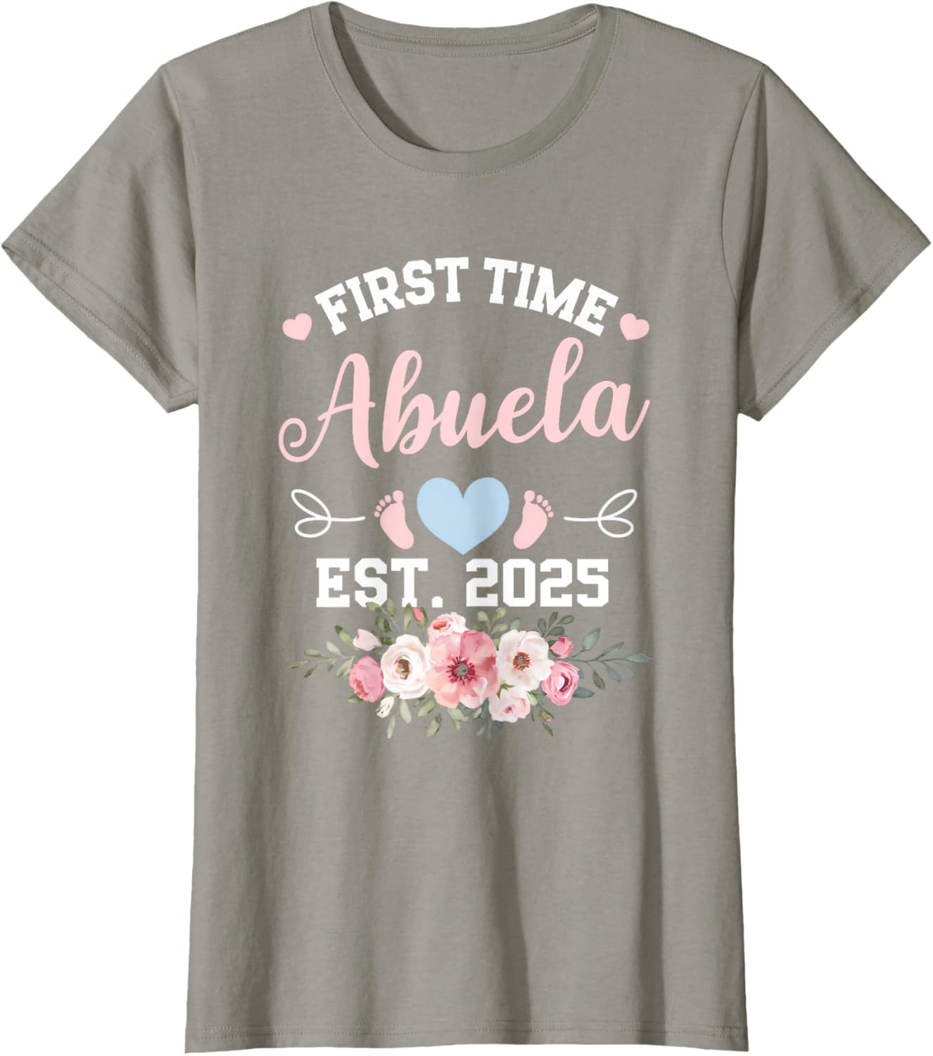 Cute Women's First Time Abuela 2025 Mother's Day Pregnancy T-Shirt - 11