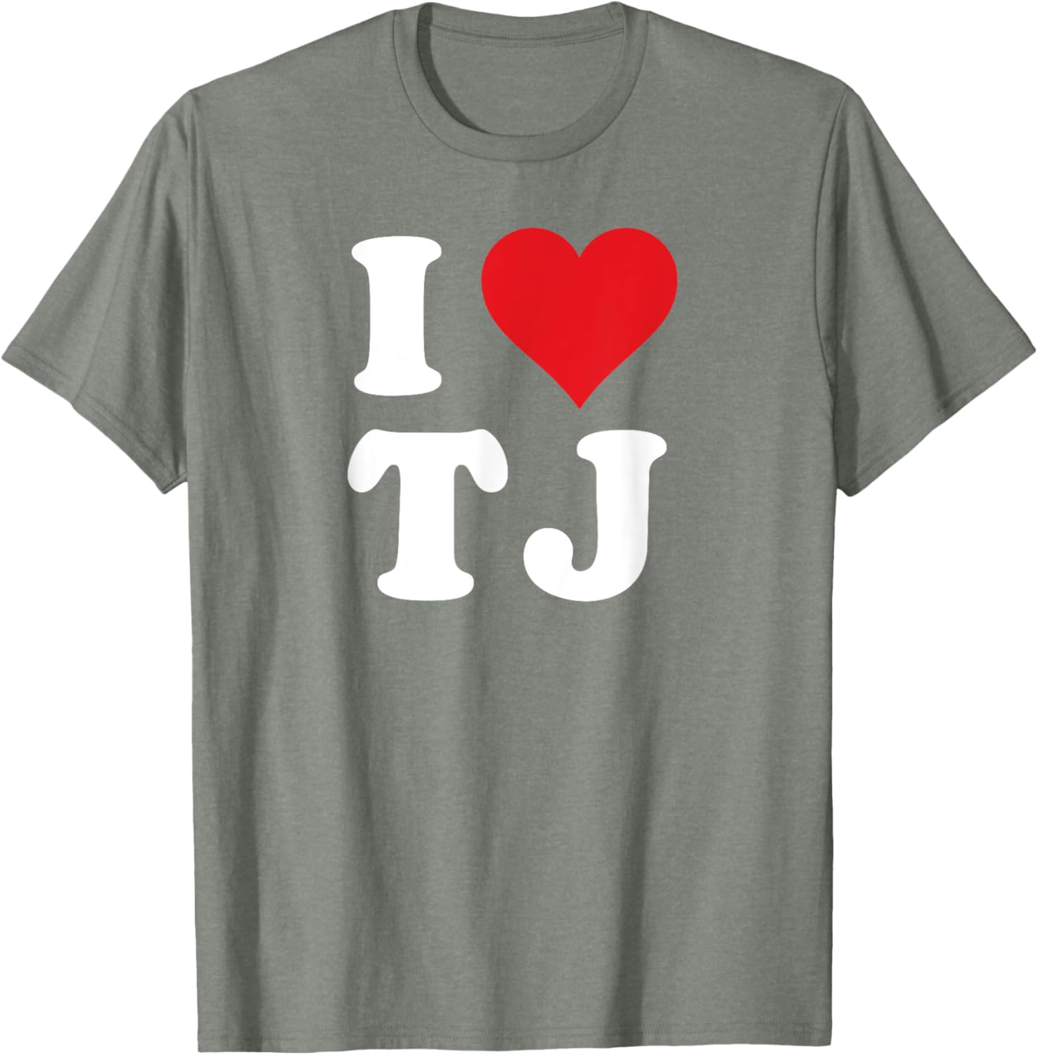 I Love TJ Initials T-Shirt Cute Heart Design for T J Fans - 17