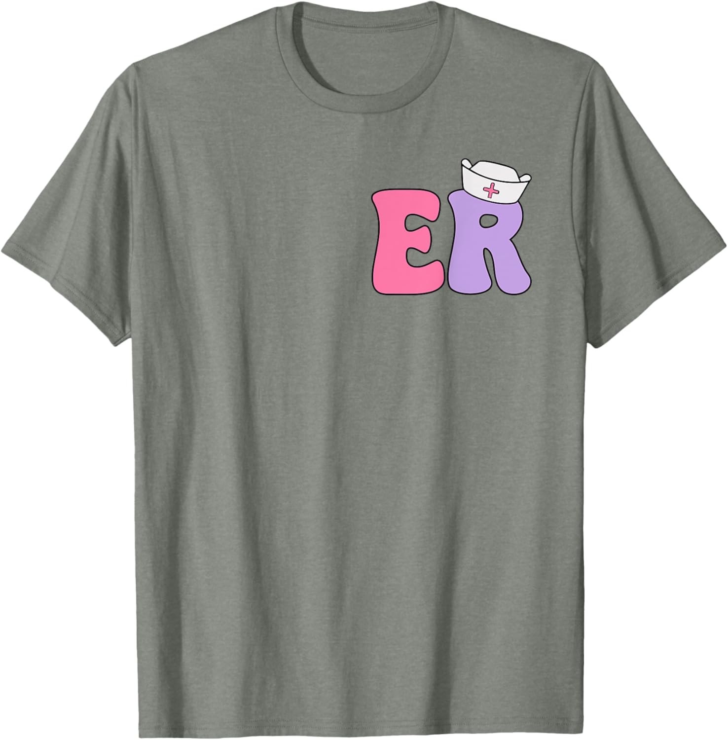 Emergency Nurse T-Shirt for ER Professionals Dual-Sided Design Apparel - 2