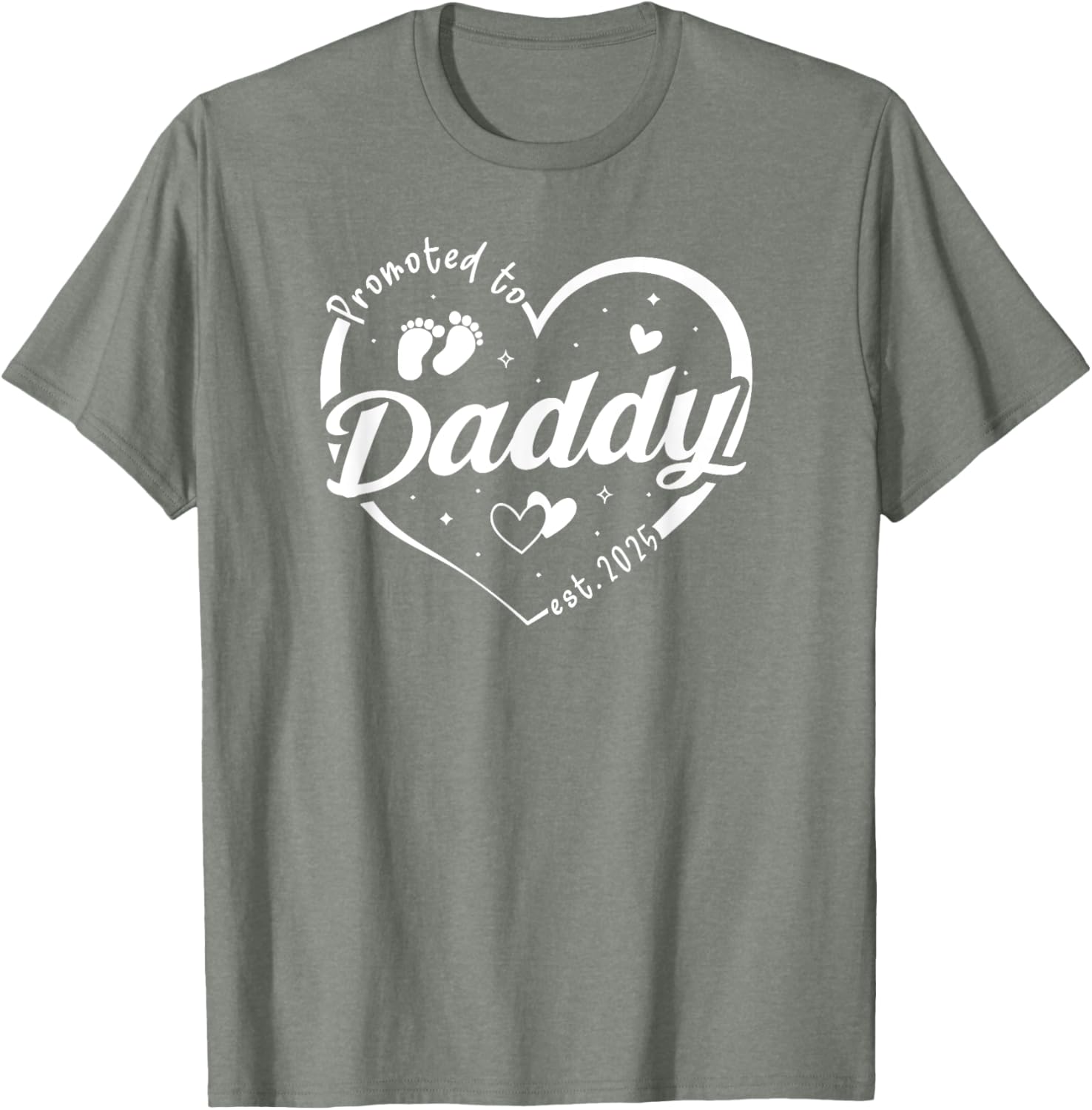 Promoted to Daddy Est 2025 Father's Day T-Shirt for Soon-to-Be Dads - 8