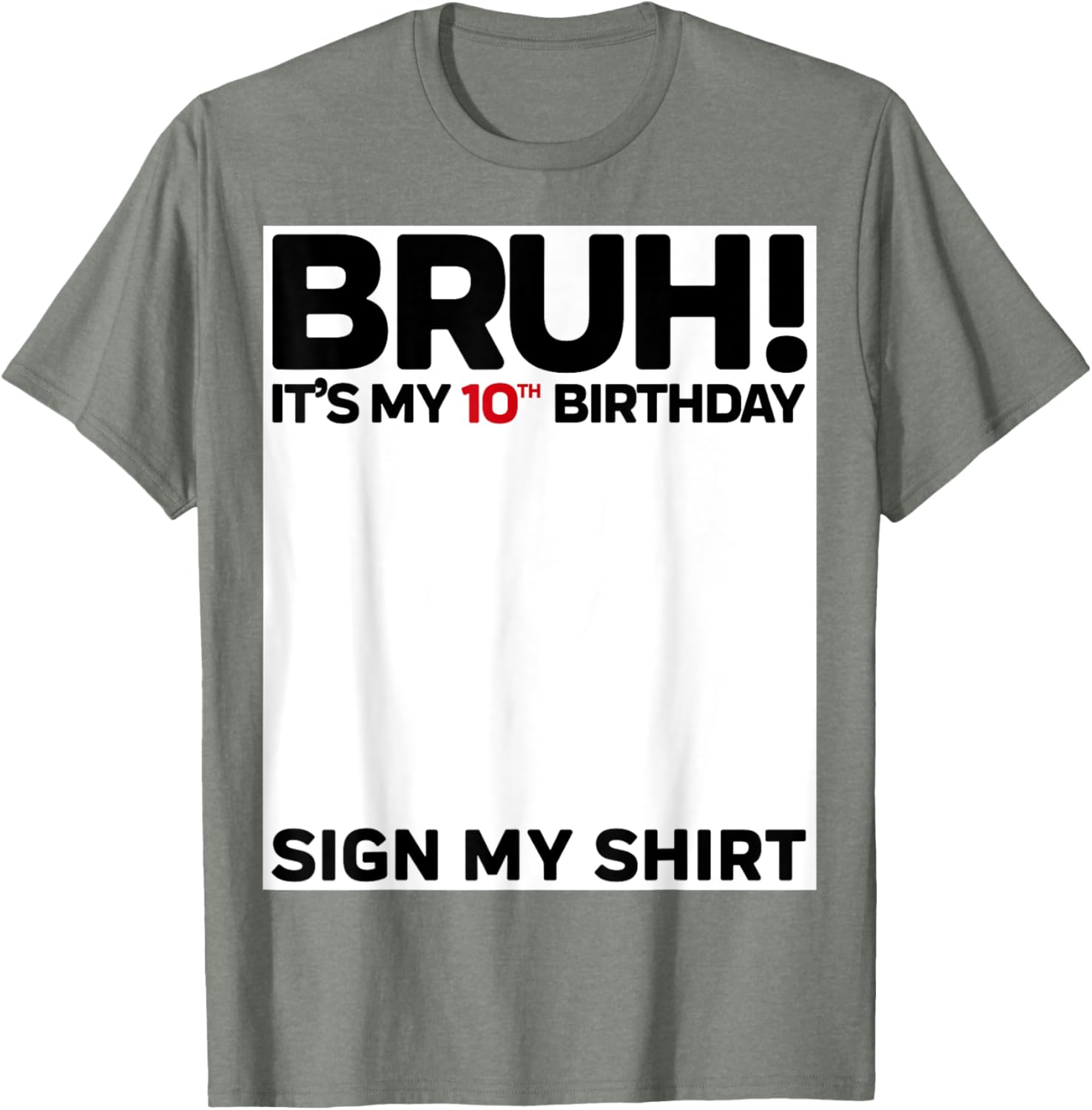 Fun 10th Birthday Sign My Shirt T-Shirt for Kids Celebrating 10 Years Old - 22