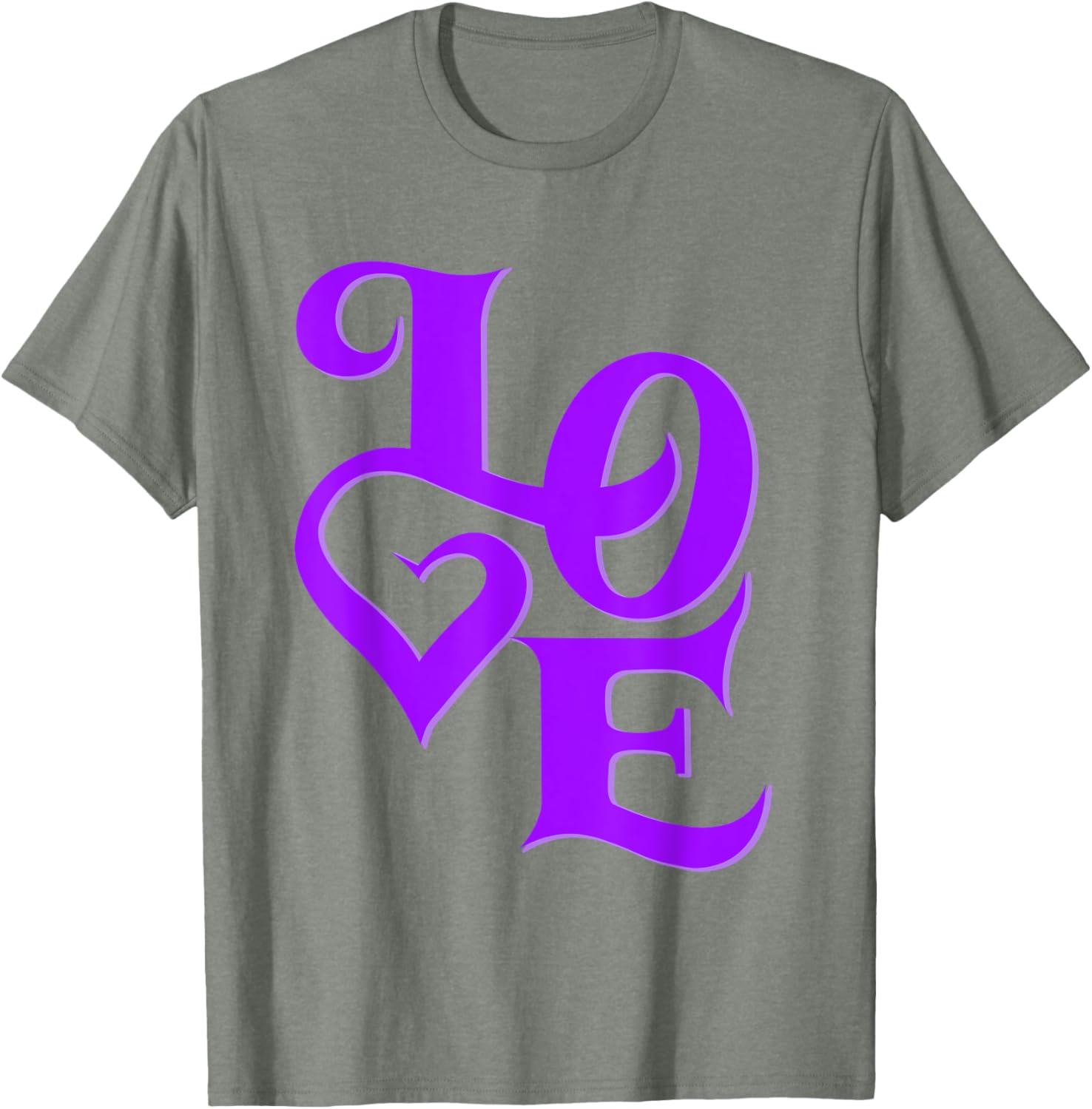 Purple Love Graphic T-Shirt for Stylish Casual Wear and Unique Fashion - 21