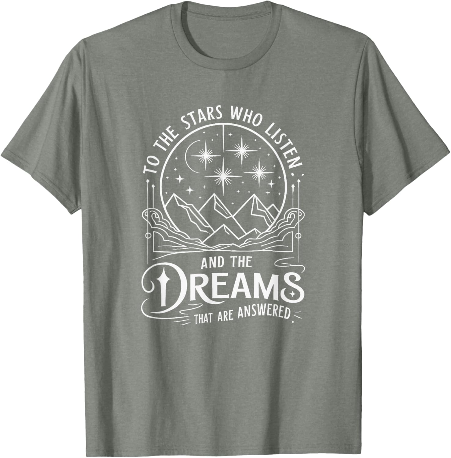 To Stars Who Listen Fantasy Book Lover T-Shirt for Dreamy Readers - 24