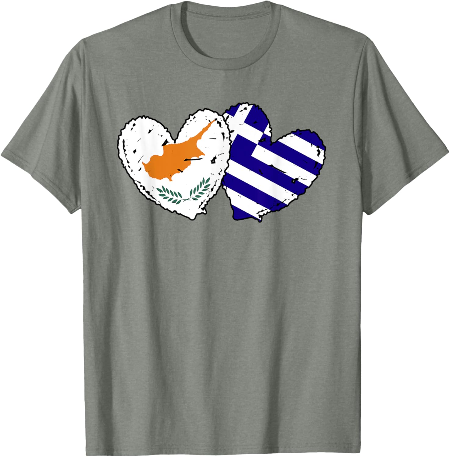 Cyprus Greece Heart Flag T-Shirt for Cypriot Greek Ancestry Lovers - 4
